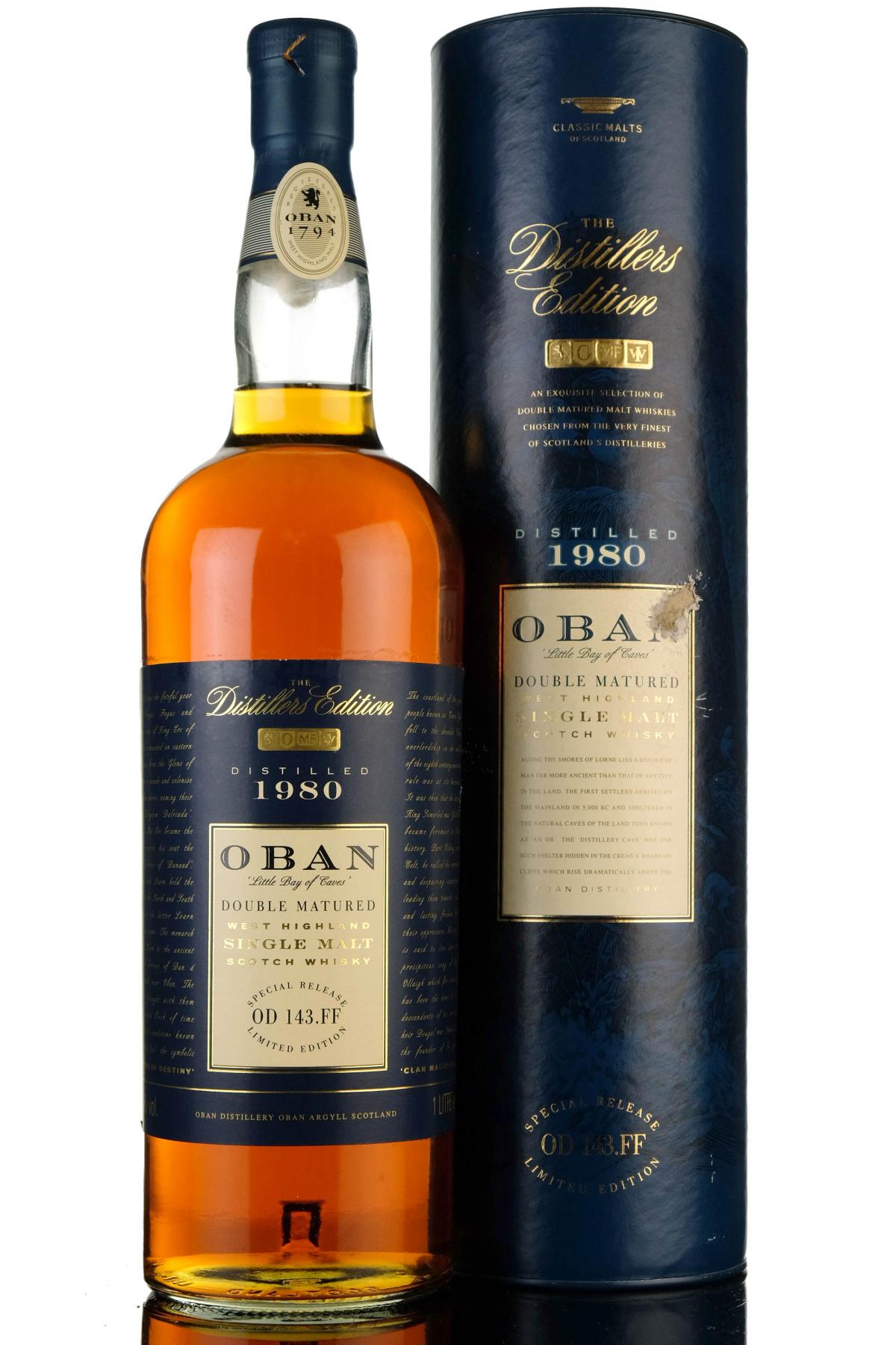 Oban 1980 - Distillers Edition - 1 Litre