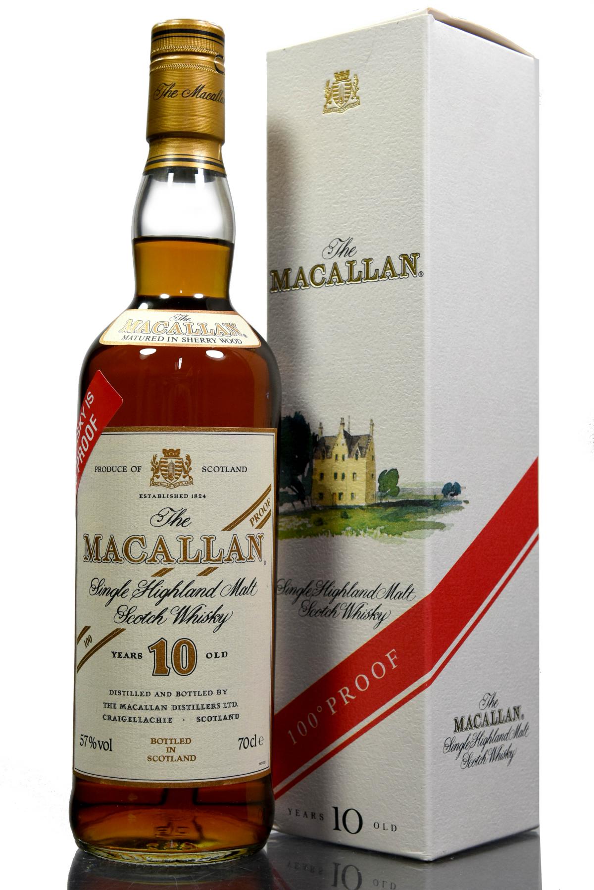 Macallan 10 Year Old - 100 Proof - 1990s
