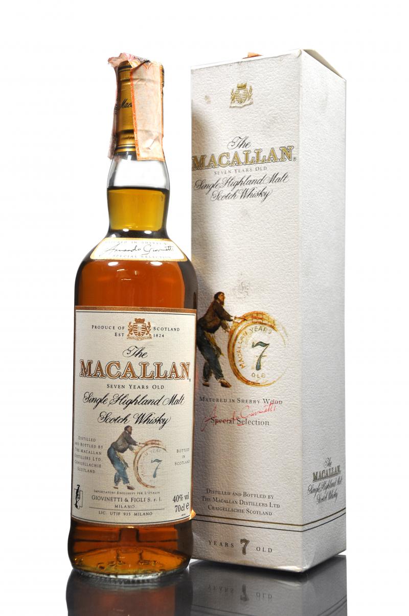 Macallan 7 Year Old - Sherry Cask - 1990s - Giovinetti & Figli