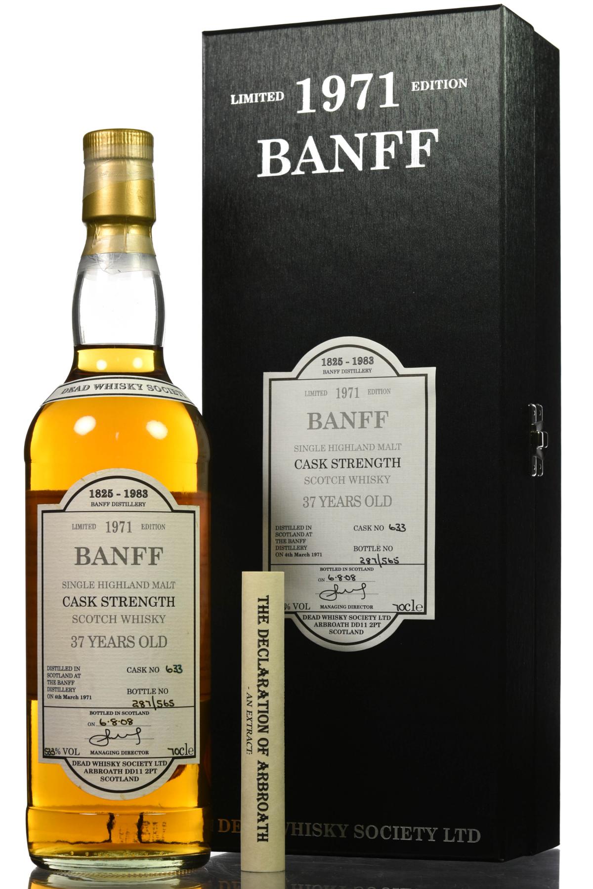 Banff 1971-2008 - 37 Year Old - Dead Whisky Society