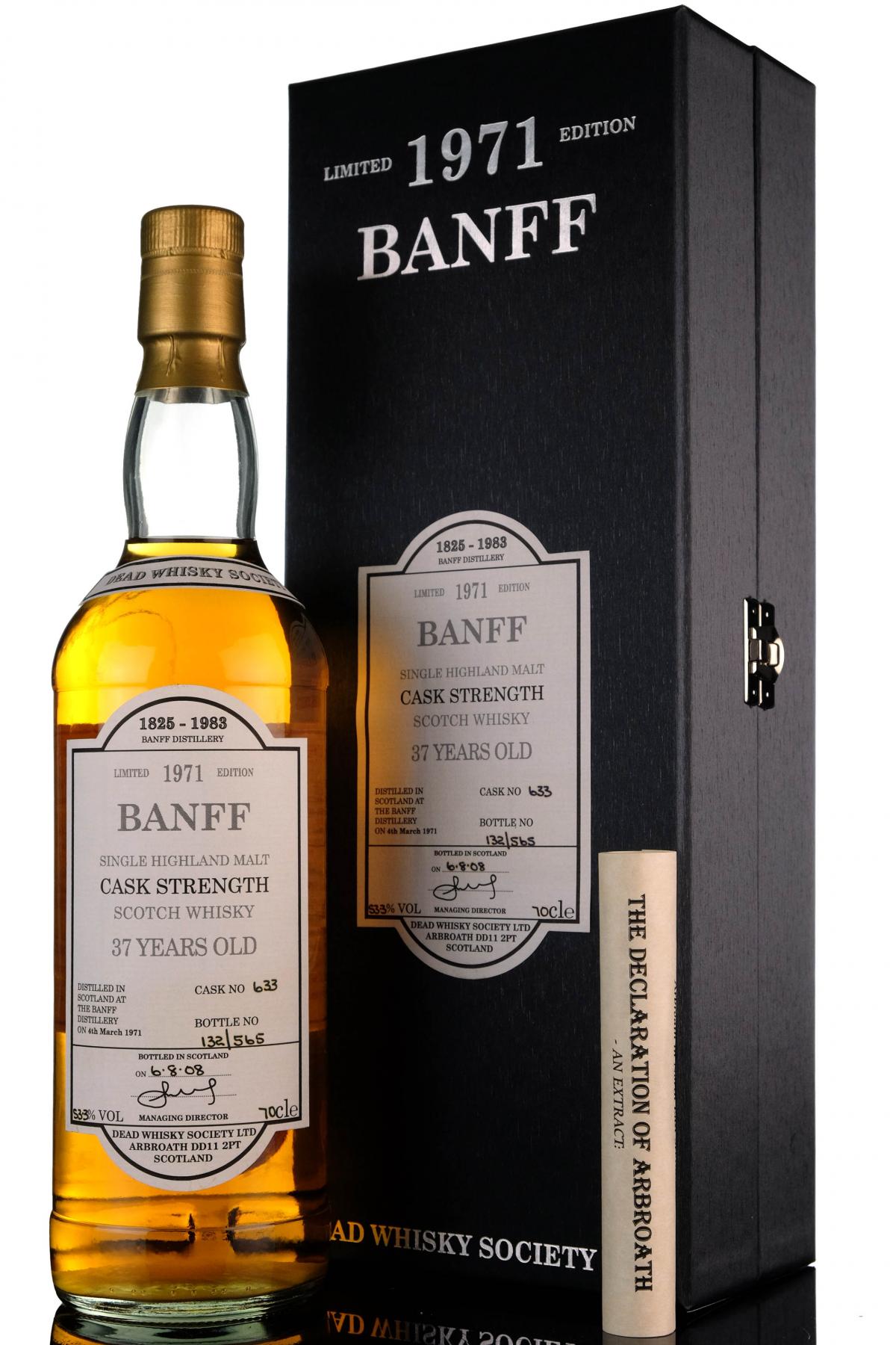 Banff 1971-2008 - 37 Year Old - Dead Whisky Society