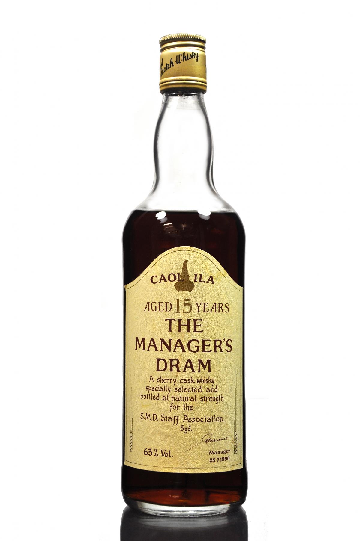 Caol Ila 15 Year Old - Managers Dram 1990