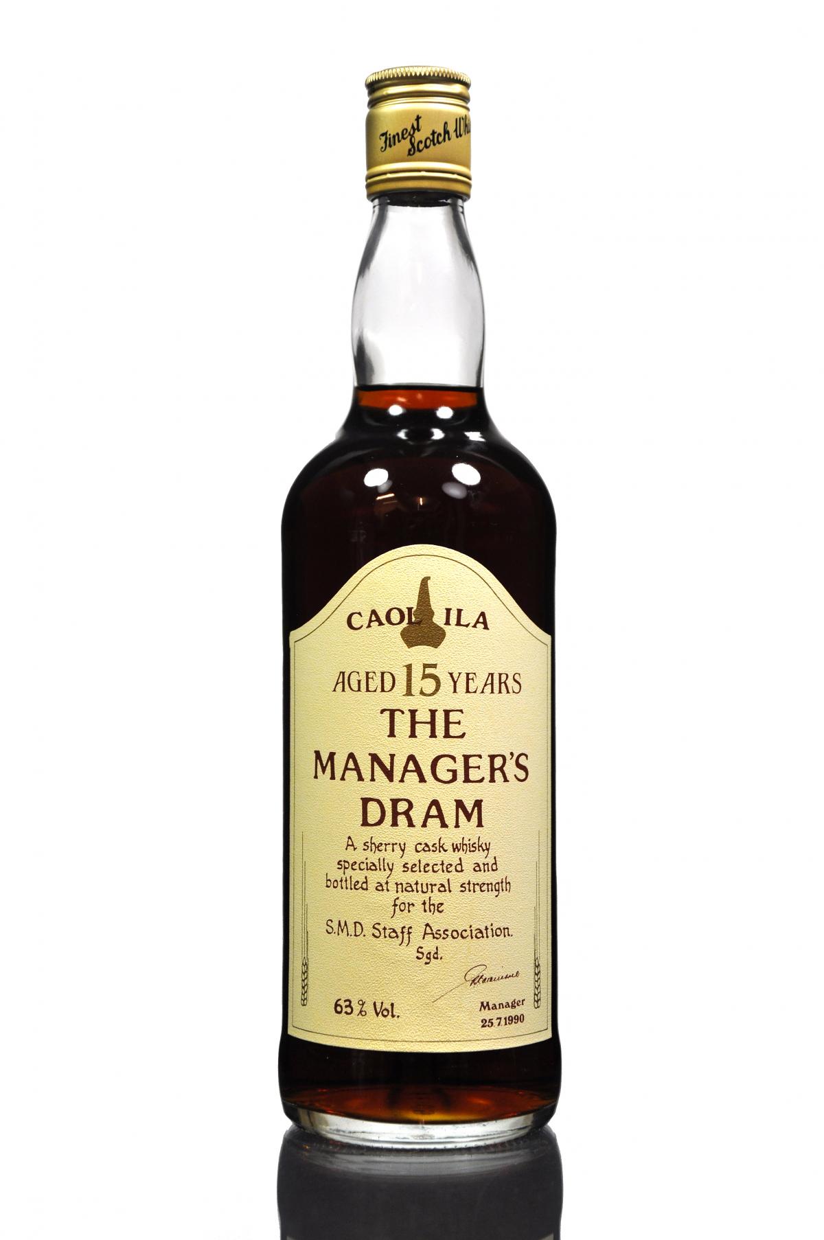 Caol Ila 15 Year Old - Managers Dram 1990