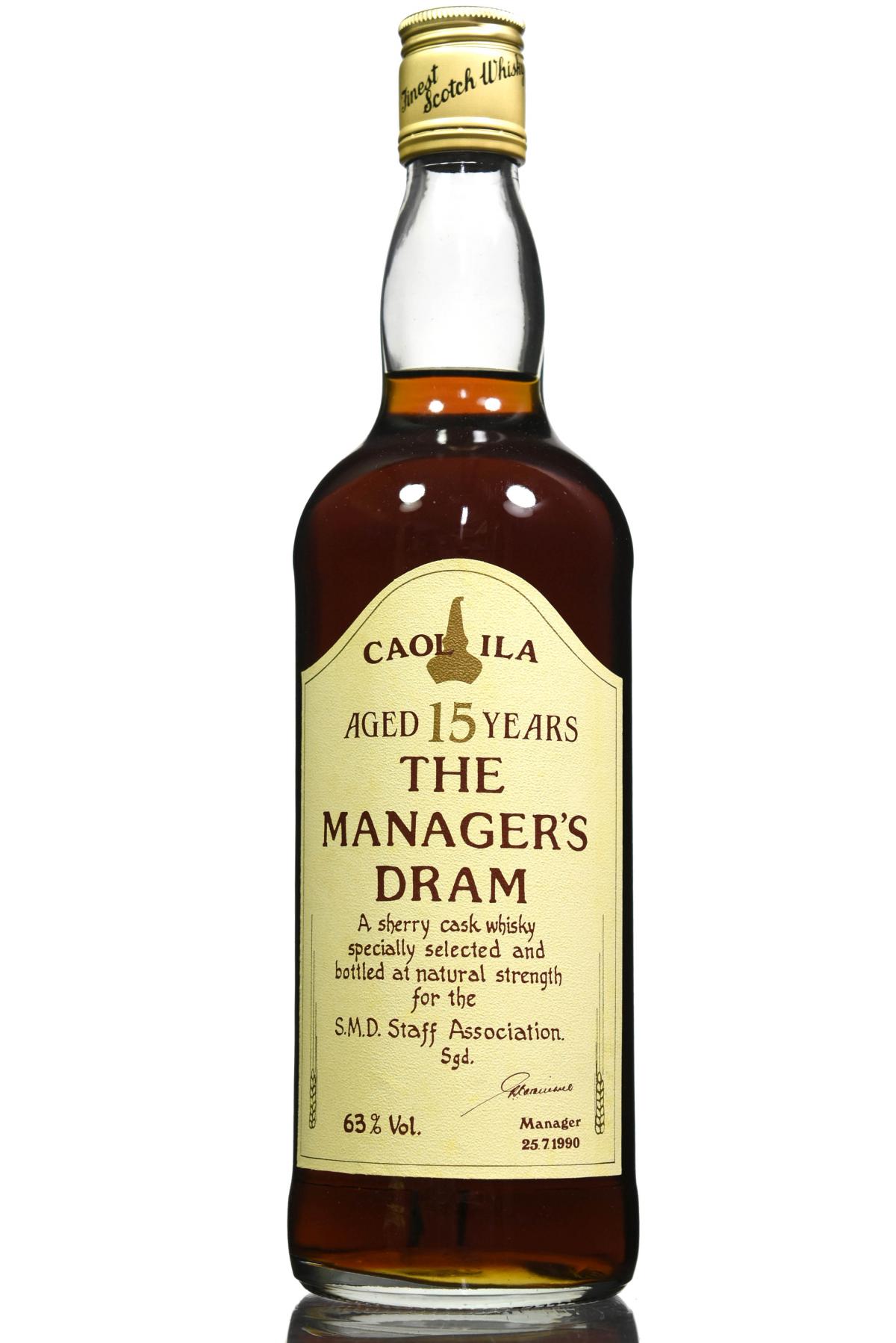 Caol Ila 15 Year Old - Managers Dram 1990