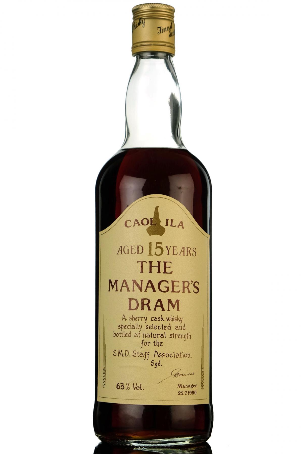 Caol Ila 15 Year Old - Managers Dram 1990