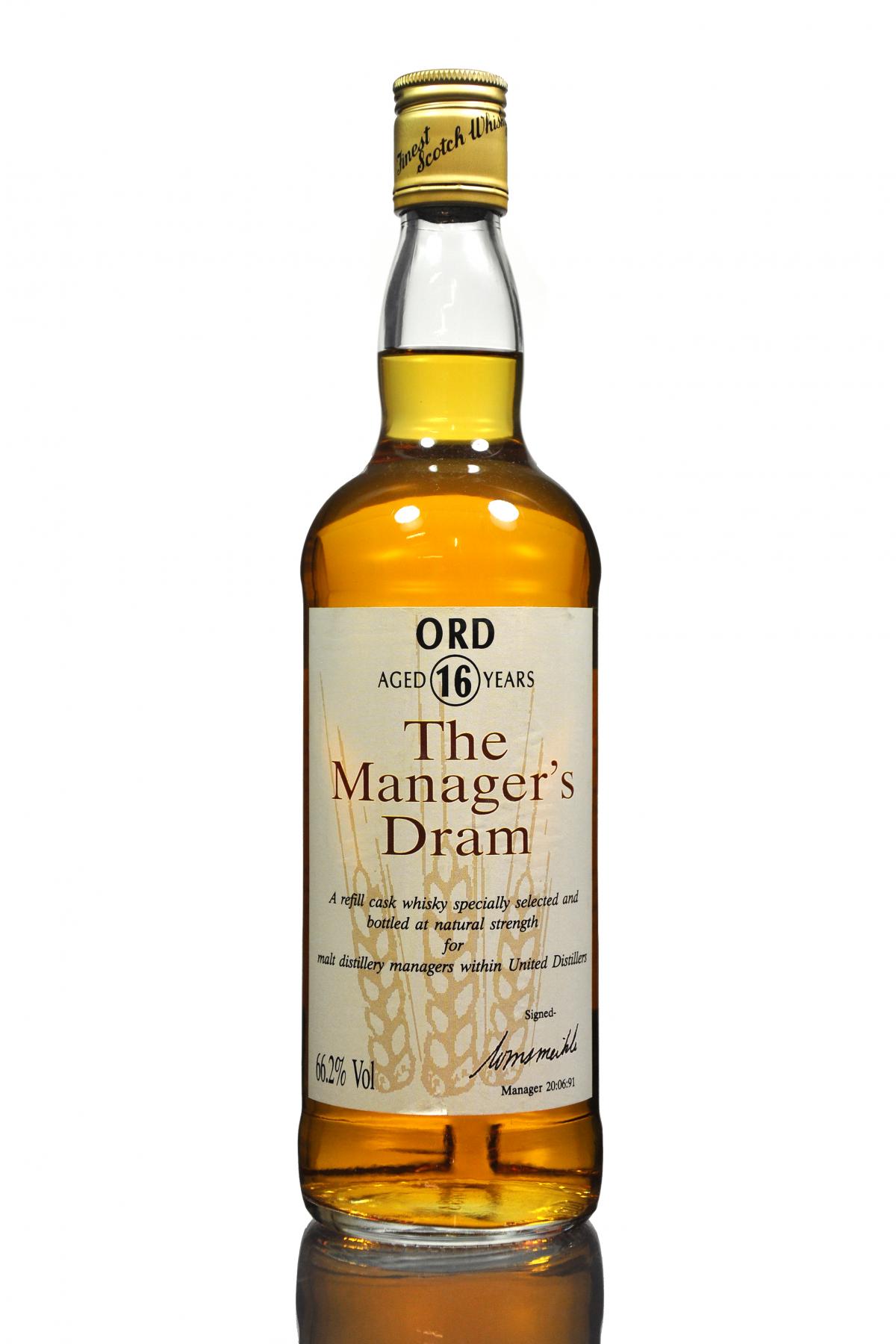 Ord 16 Year Old - Managers Dram 1991