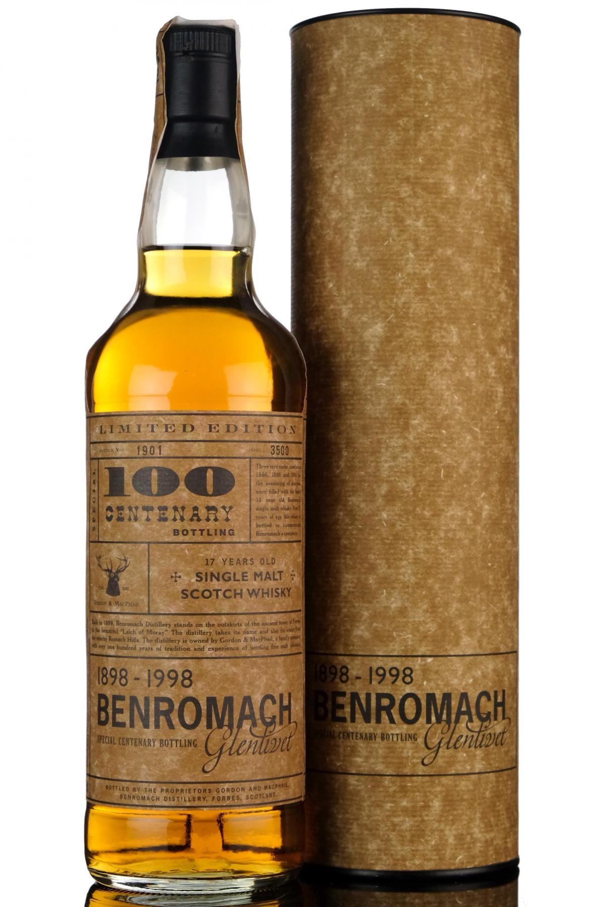 Benromach  Centenary - 1898-1998 - 17 Year Old