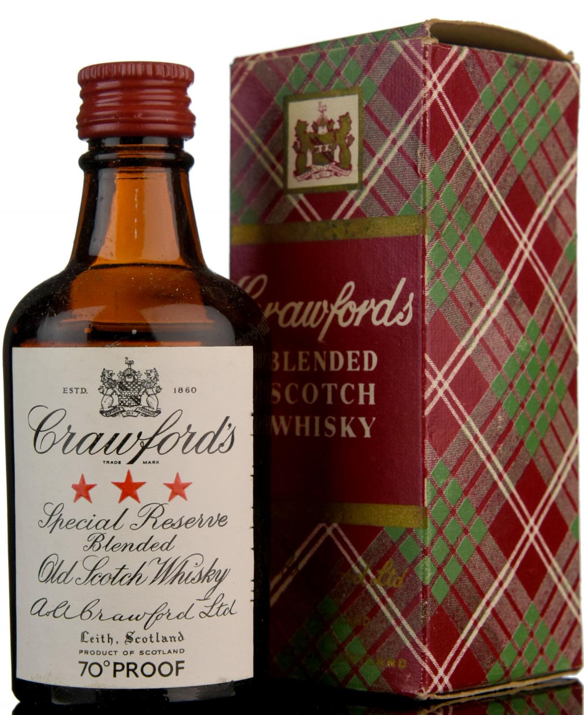 Crawfords 70 Proof Miniature