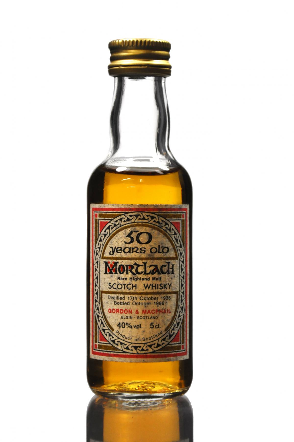Mortlach 1936-1986 - 50 Year Old - Gordon & MacPhail Miniature