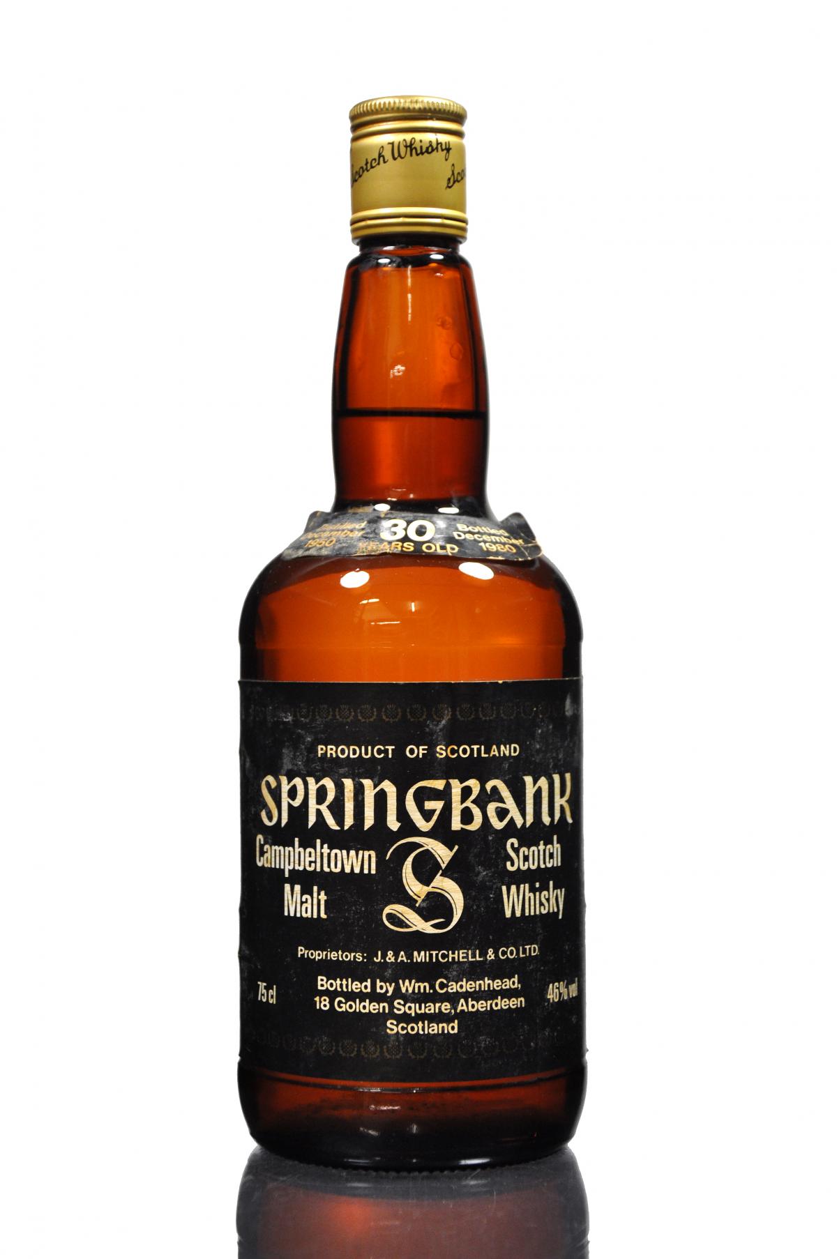 Springbank 1950-1980 - 30 Year Old - Cadenhead Dumpy