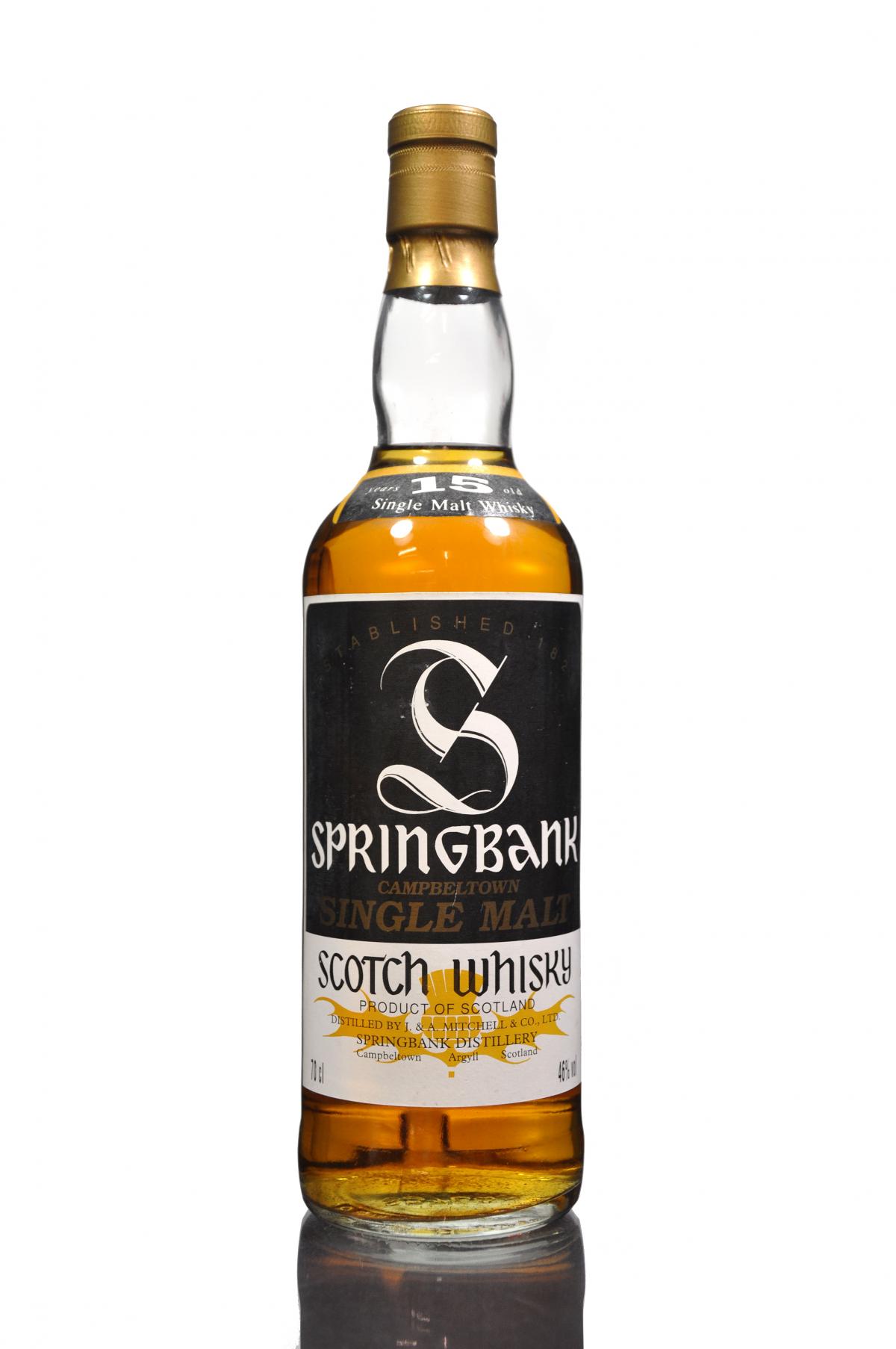 Springbank 15 Year Old - Early 1990s