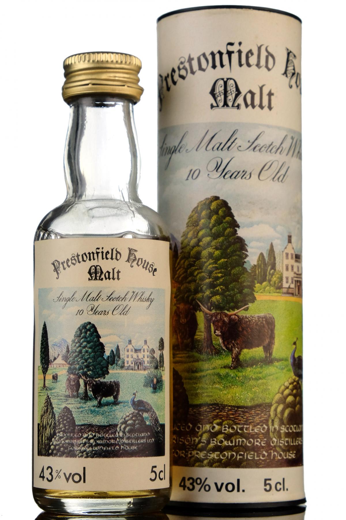 Bowmore 10 Year Old - Prestonfield House Malt - Miniature