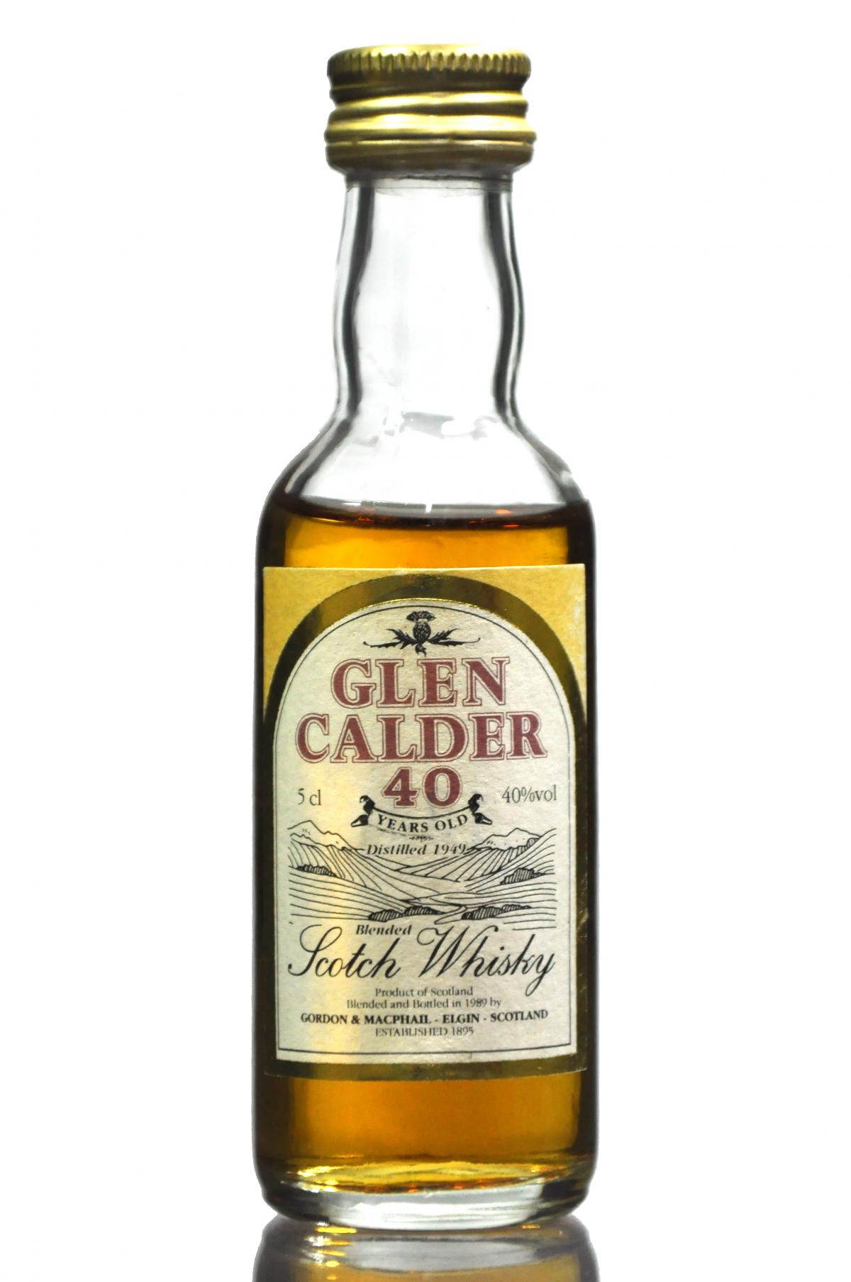 Glen Calder 40 Year Old - Gordon & MacPhail Miniature