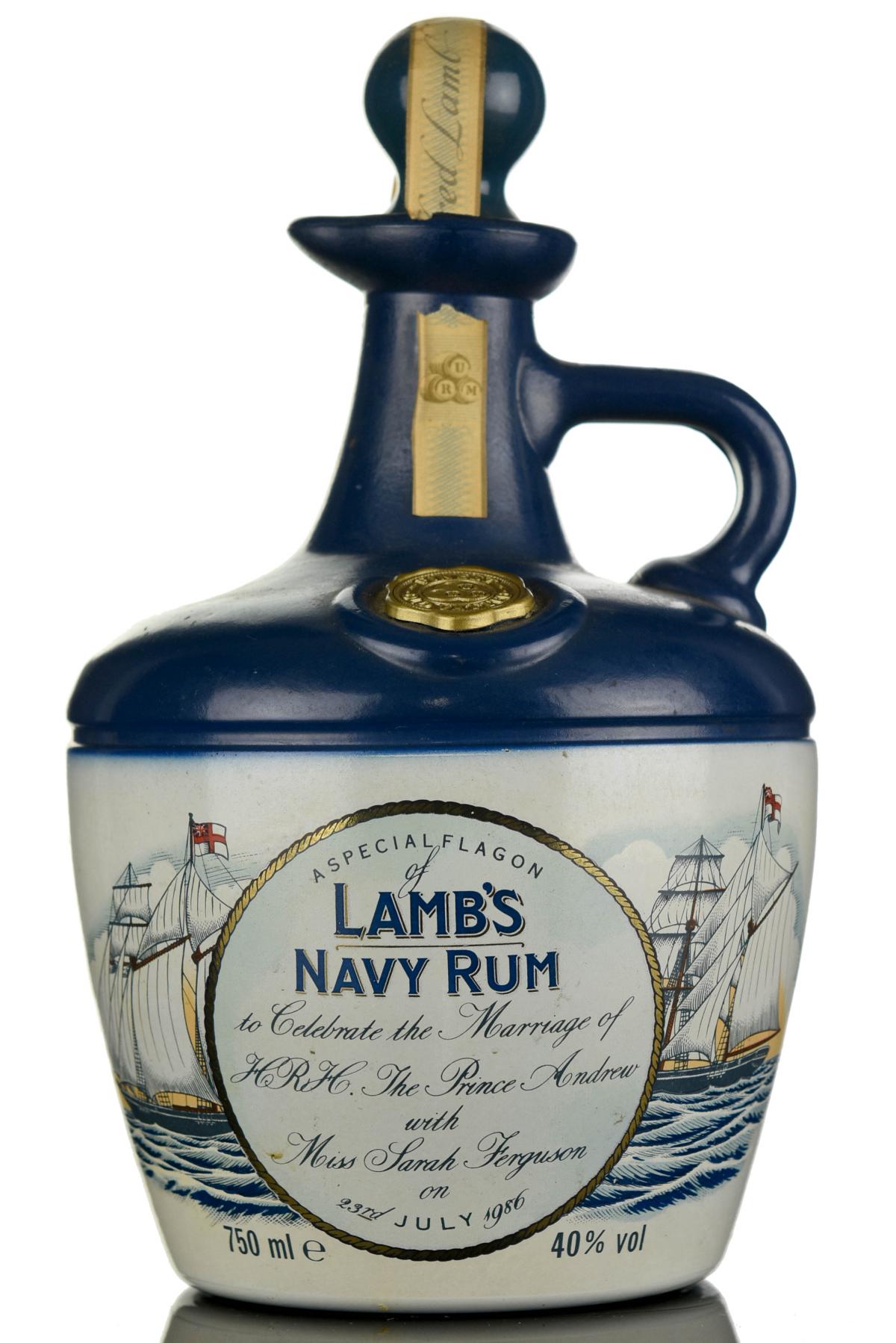 Lambs Navy Rum Ceramic - Royal Marriage 1986