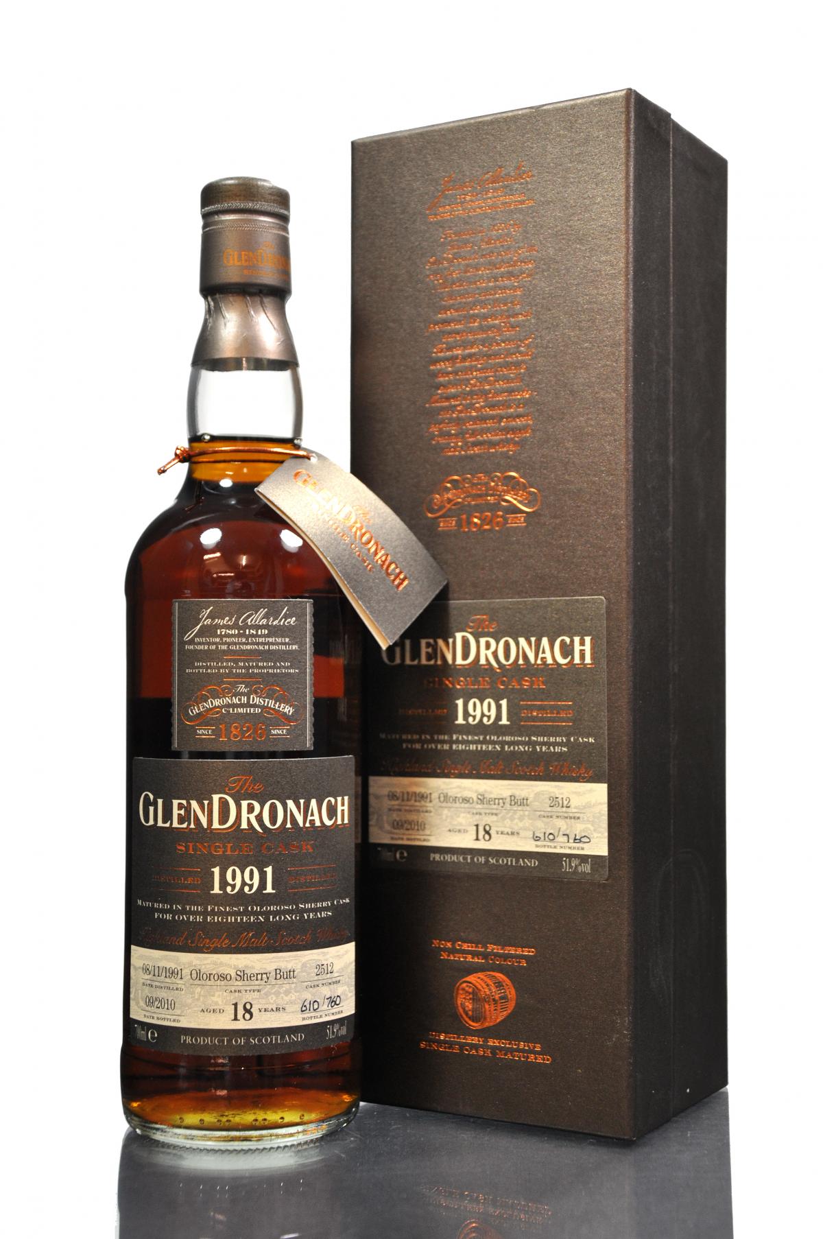 Glendronach 1991-2010 - 18 Year Old - Single Cask 2512 - Batch 3