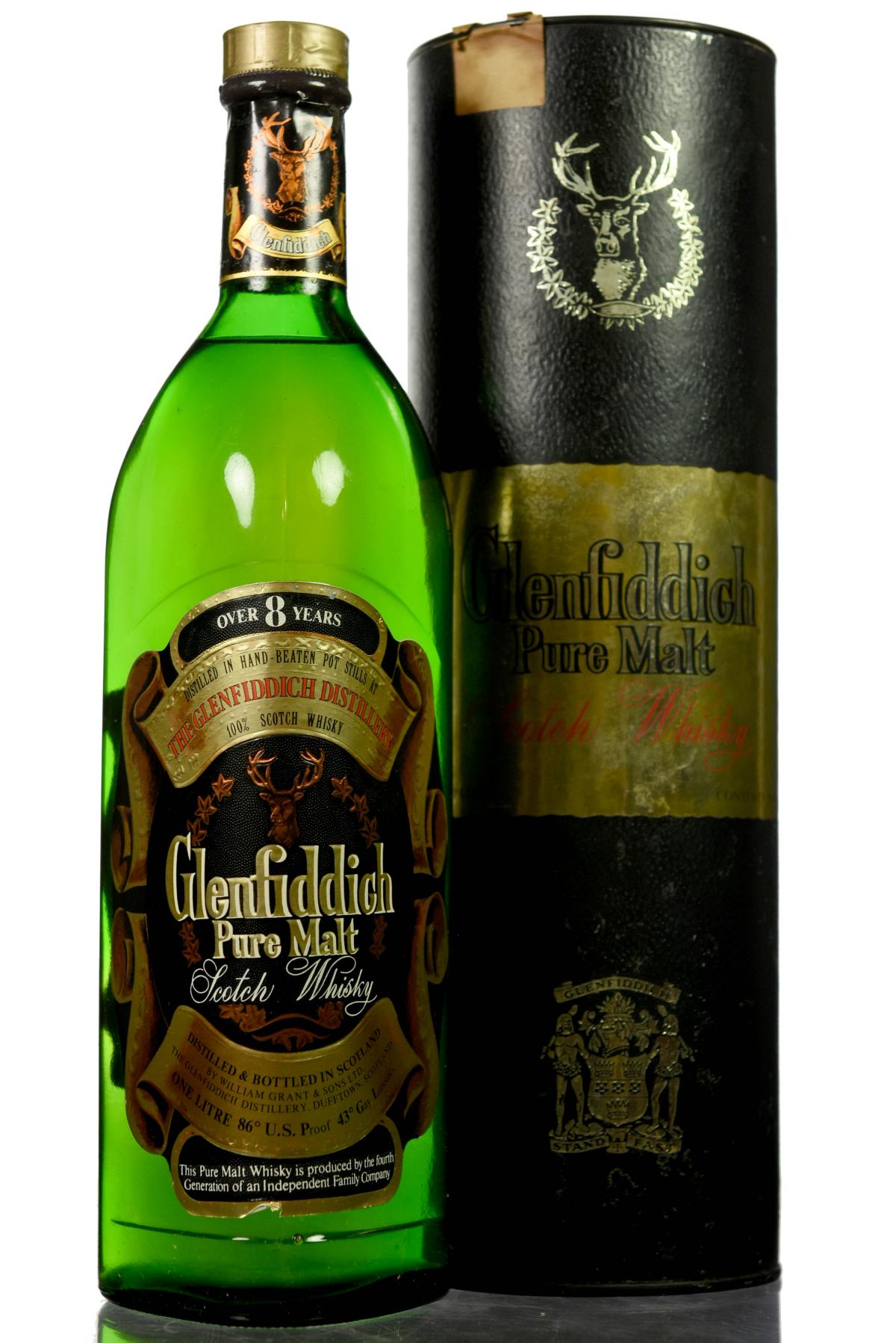 Glenfiddich 8 Year Old - 1980s - 1 Litre