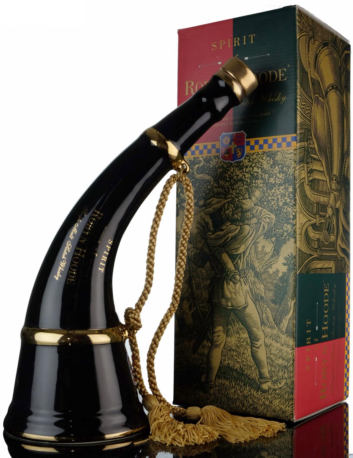 Robyn Hoode Porcelain Hunting Horn - Black