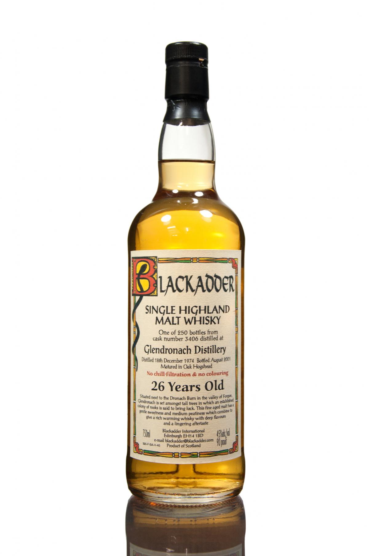Glendronach 1974-2001 - 26 Year Old - Blackadder