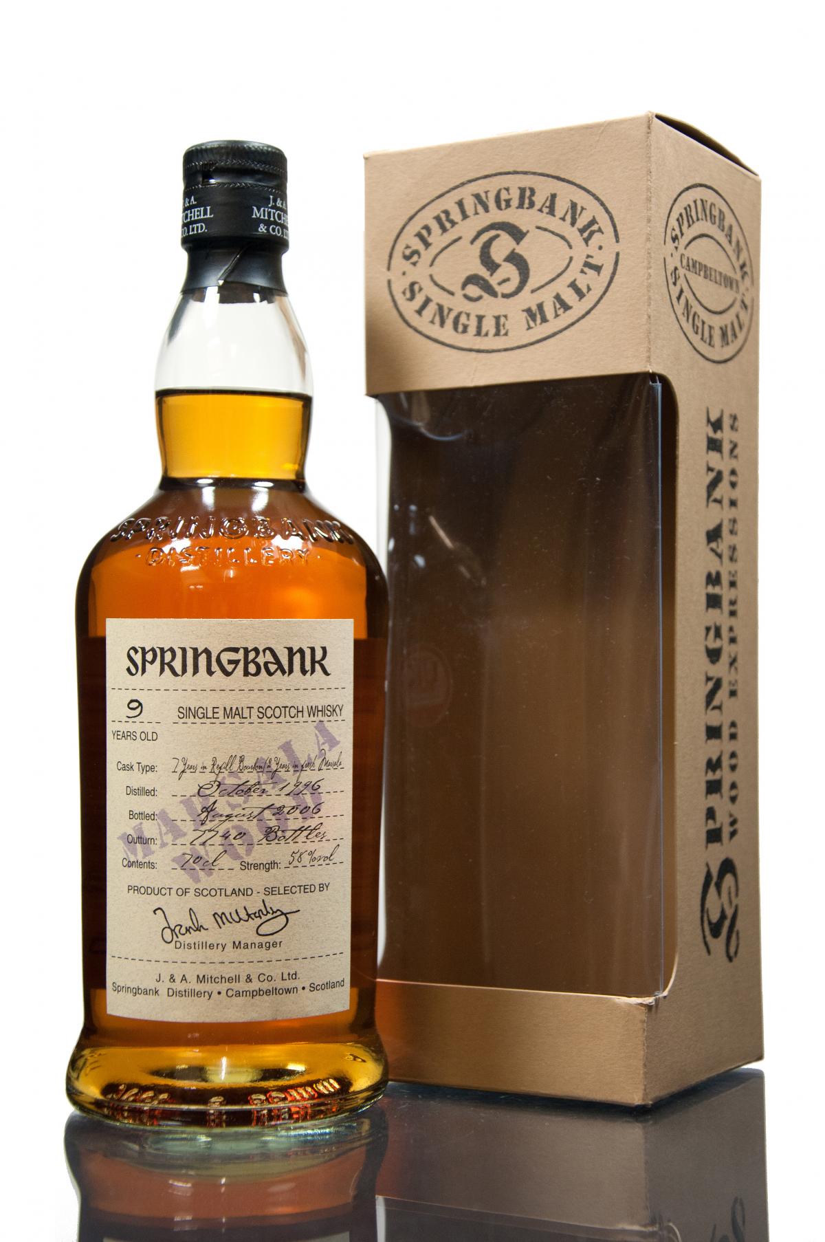 Springbank 1996-2006 - Marsala Wood