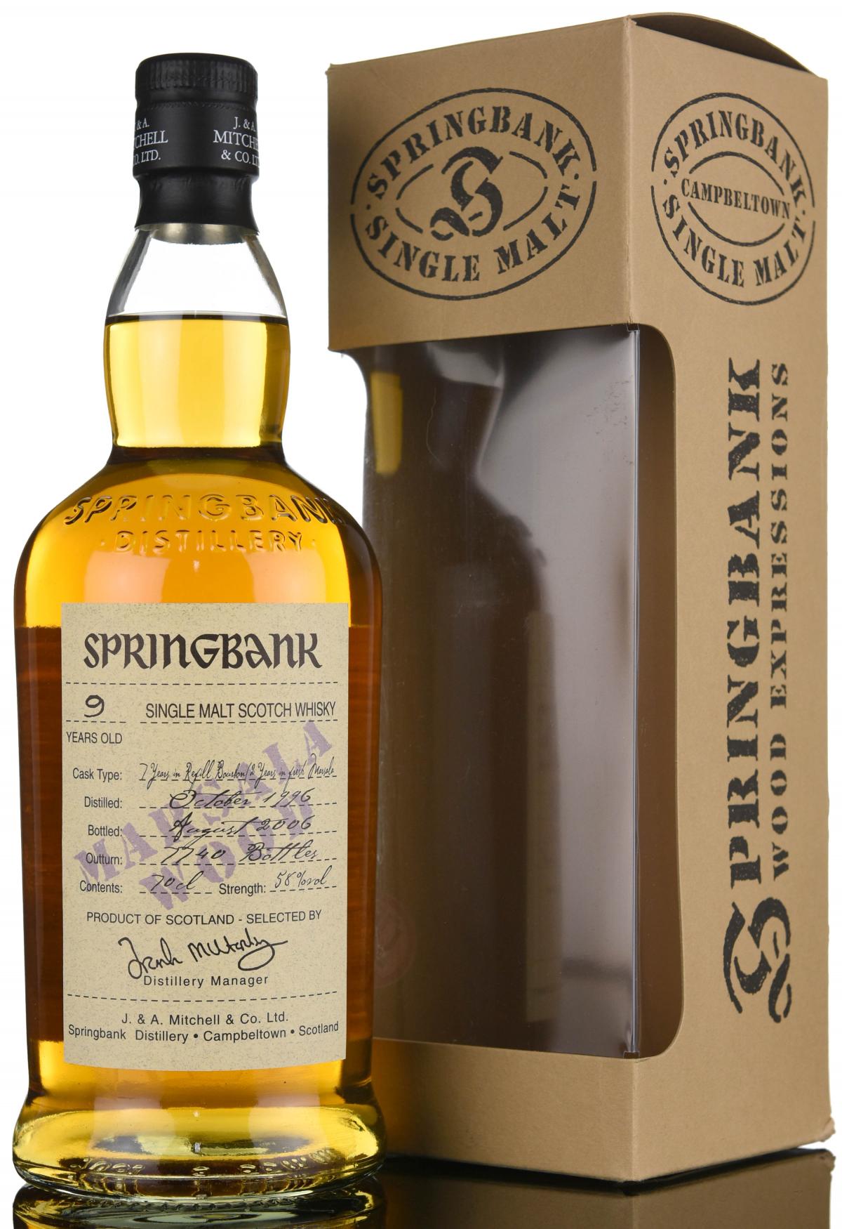 Springbank 1996-2006 - Marsala Wood