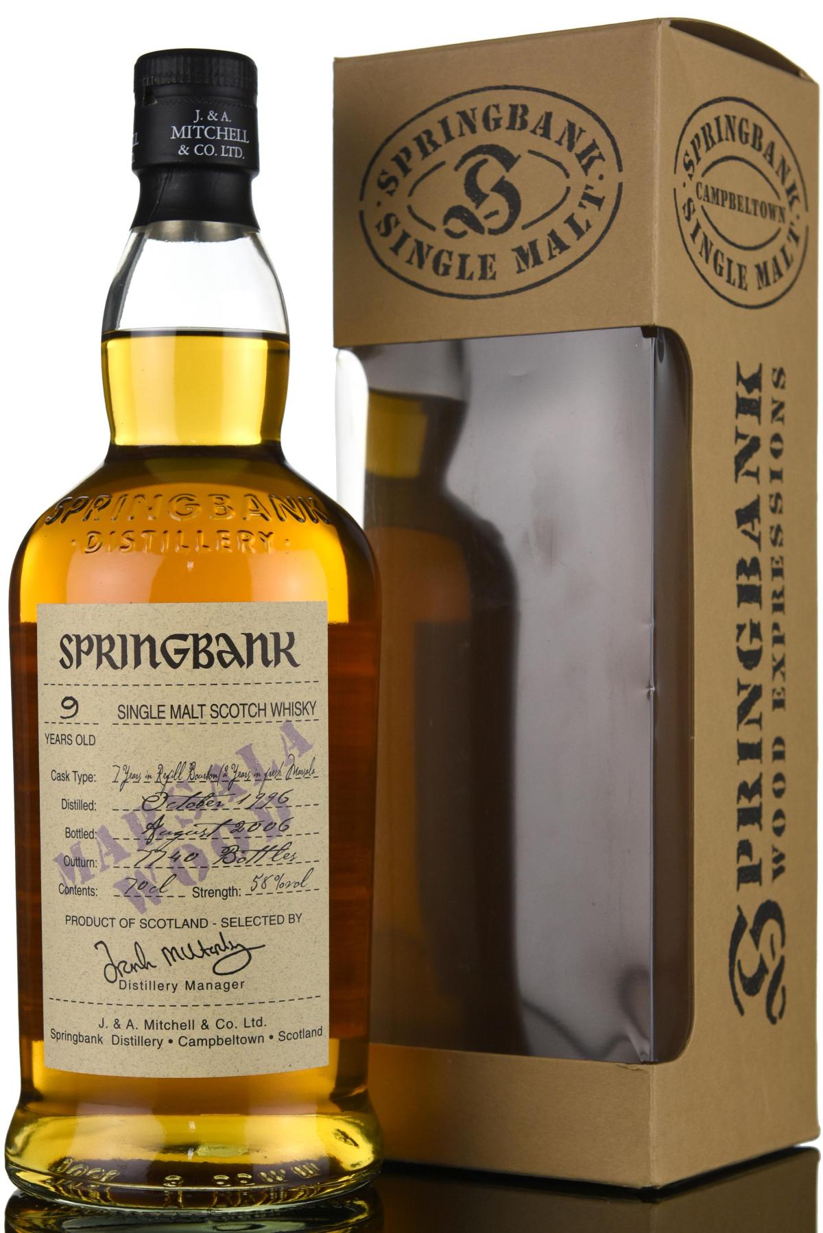 Springbank 1996-2006 - Marsala Wood