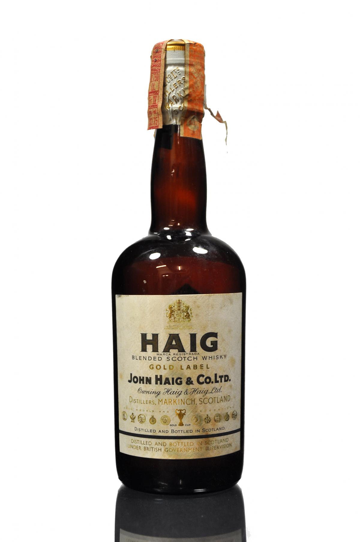 Haig Gold Label - 1960s - Rare Mexican Import