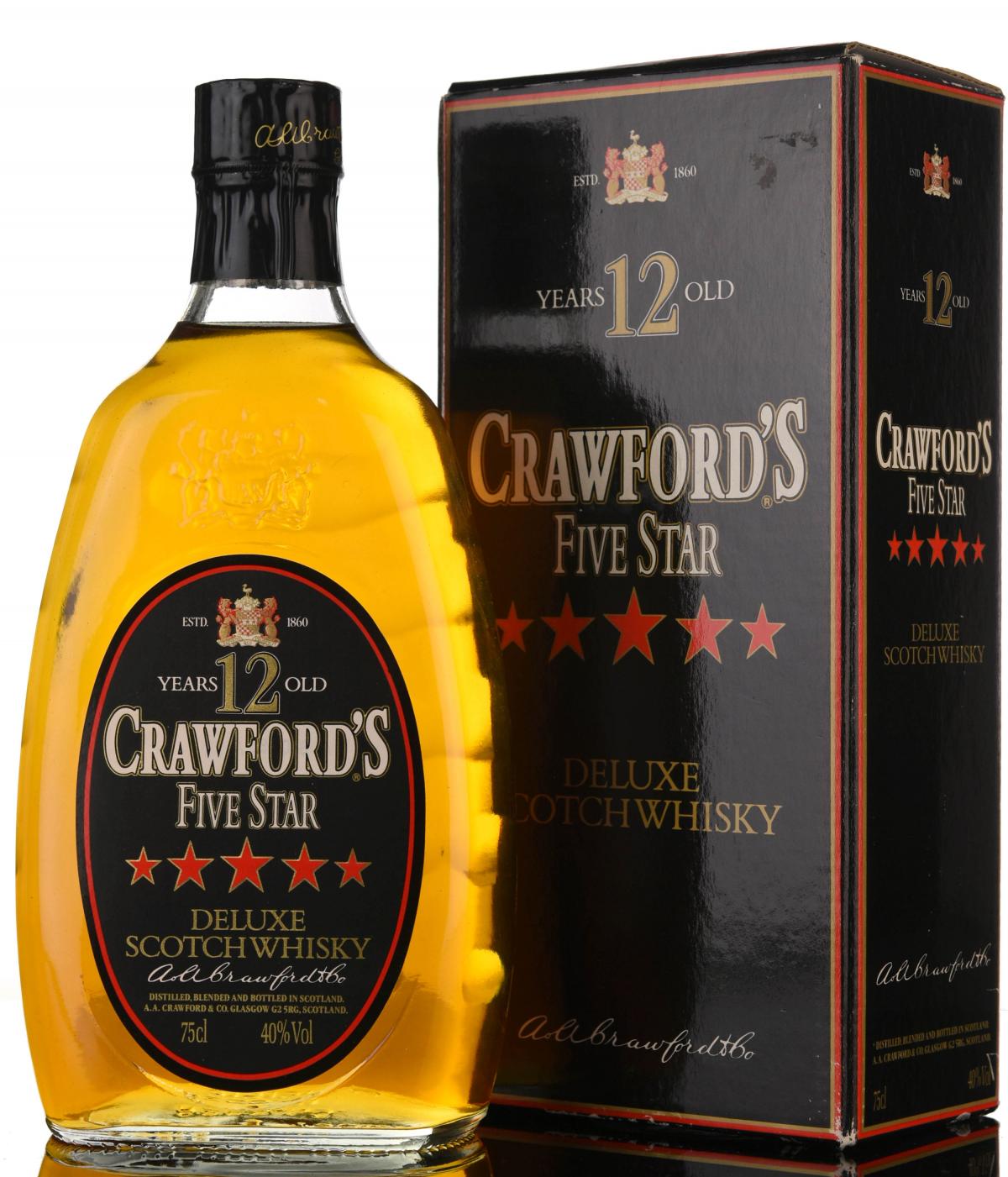 Crawfords 12 Year Old - 5 Star - 1980s