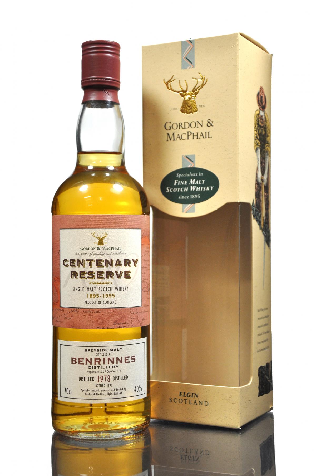Benrinnes 1978-1995 - Centenary Reserve - Gordon & MacPhail