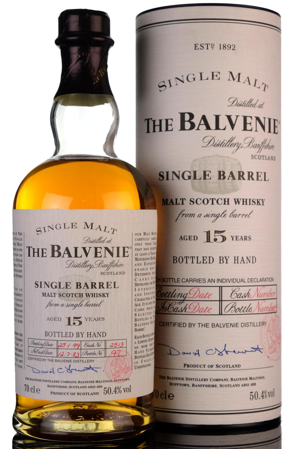 Balvenie 19831999  15 Year Old  Single Barrel 2513