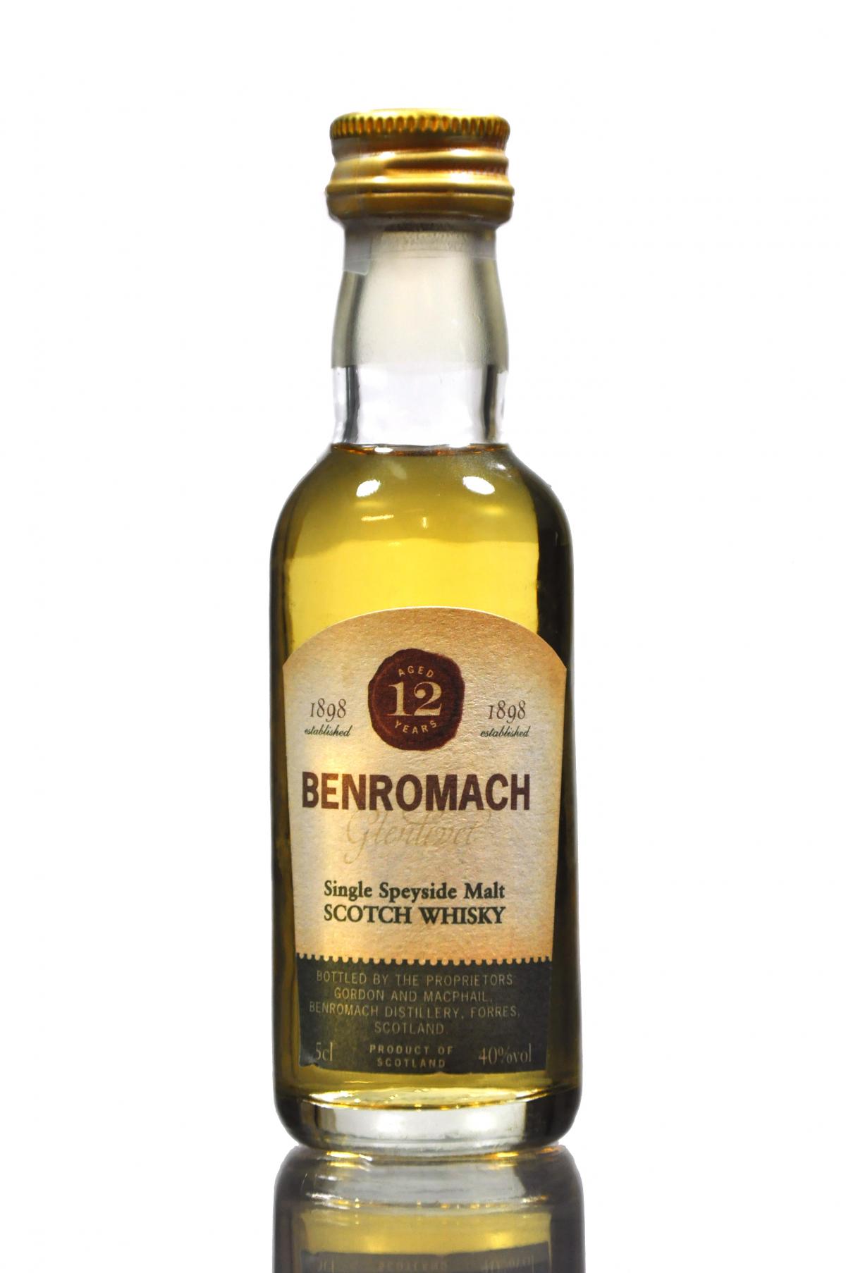 Benromach-Glenlivet 12 Year Old - Gordon & MacPhail Miniature