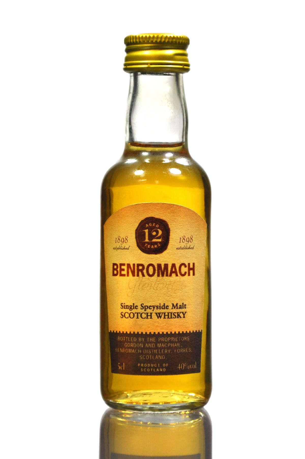 Benromach-Glenlivet 12 Year Old - Gordon & MacPhail Miniature