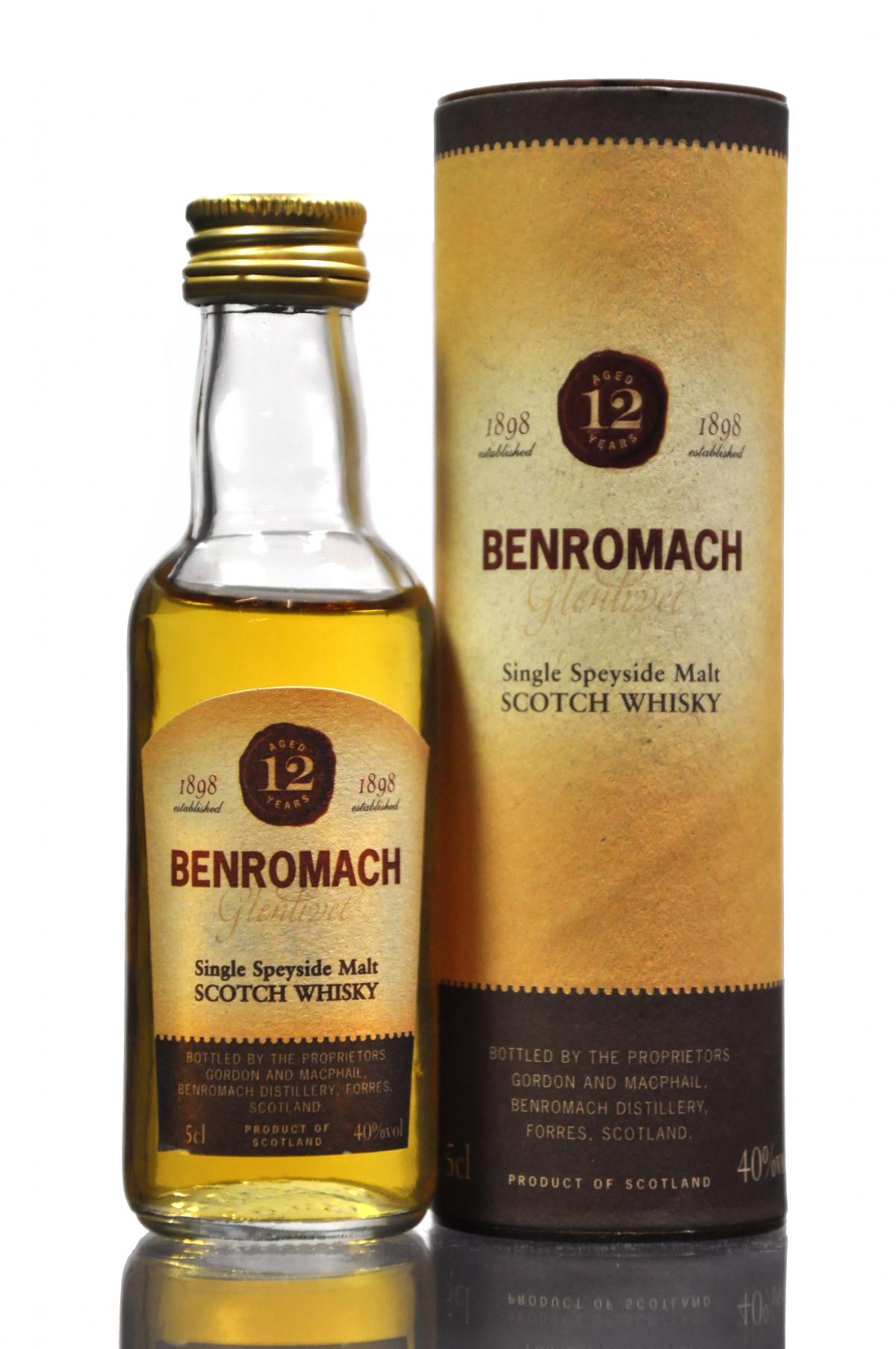 Benromach-Glenlivet 12 Year Old - Gordon & MacPhail Miniature