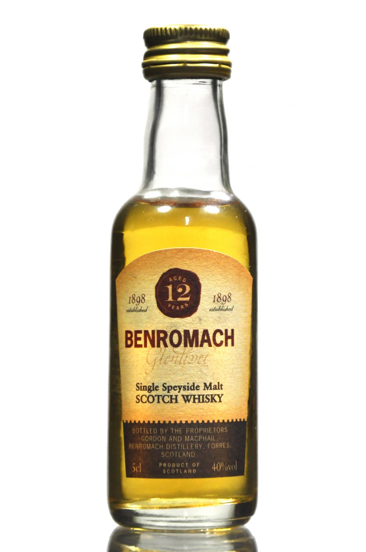 Benromach-Glenlivet 12 Year Old - Gordon & MacPhail Miniature