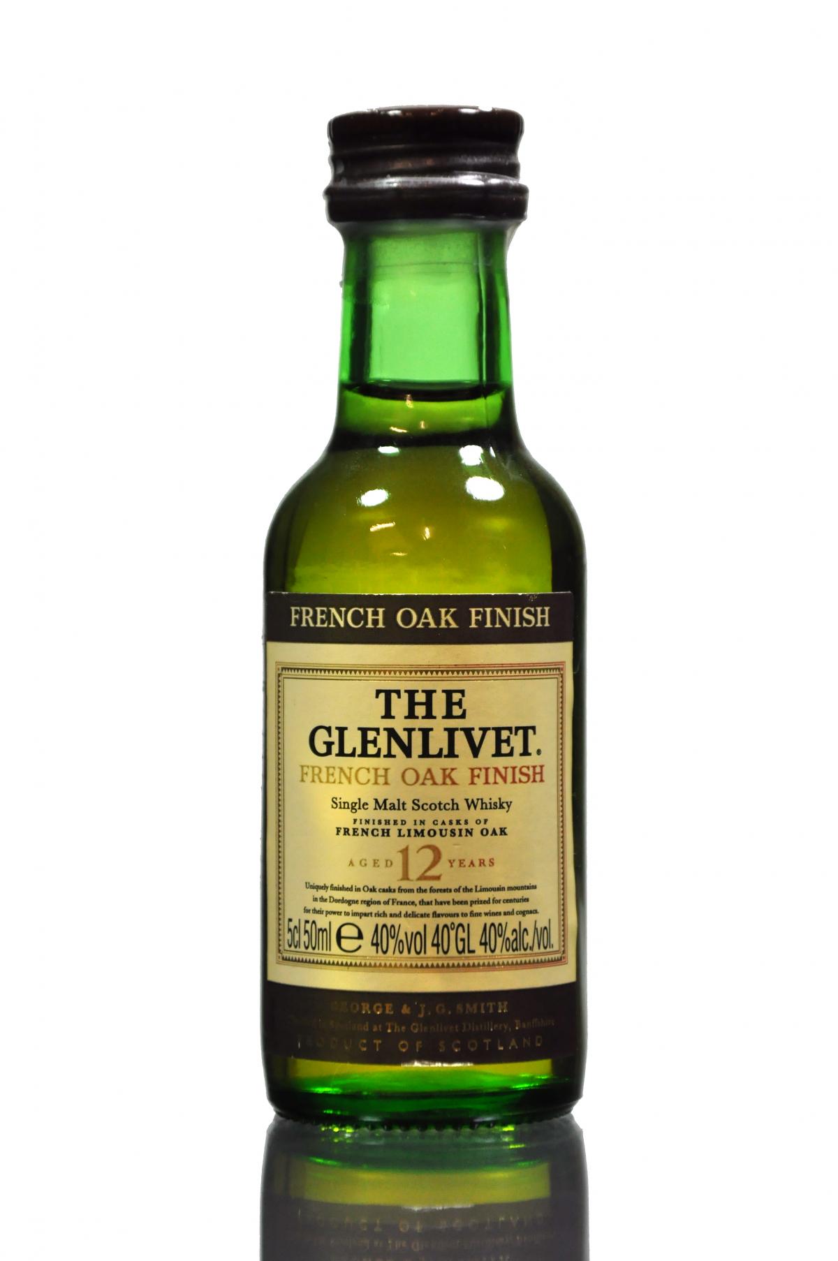 Glenlivet 12 Year Old - French Oak Finish Miniature