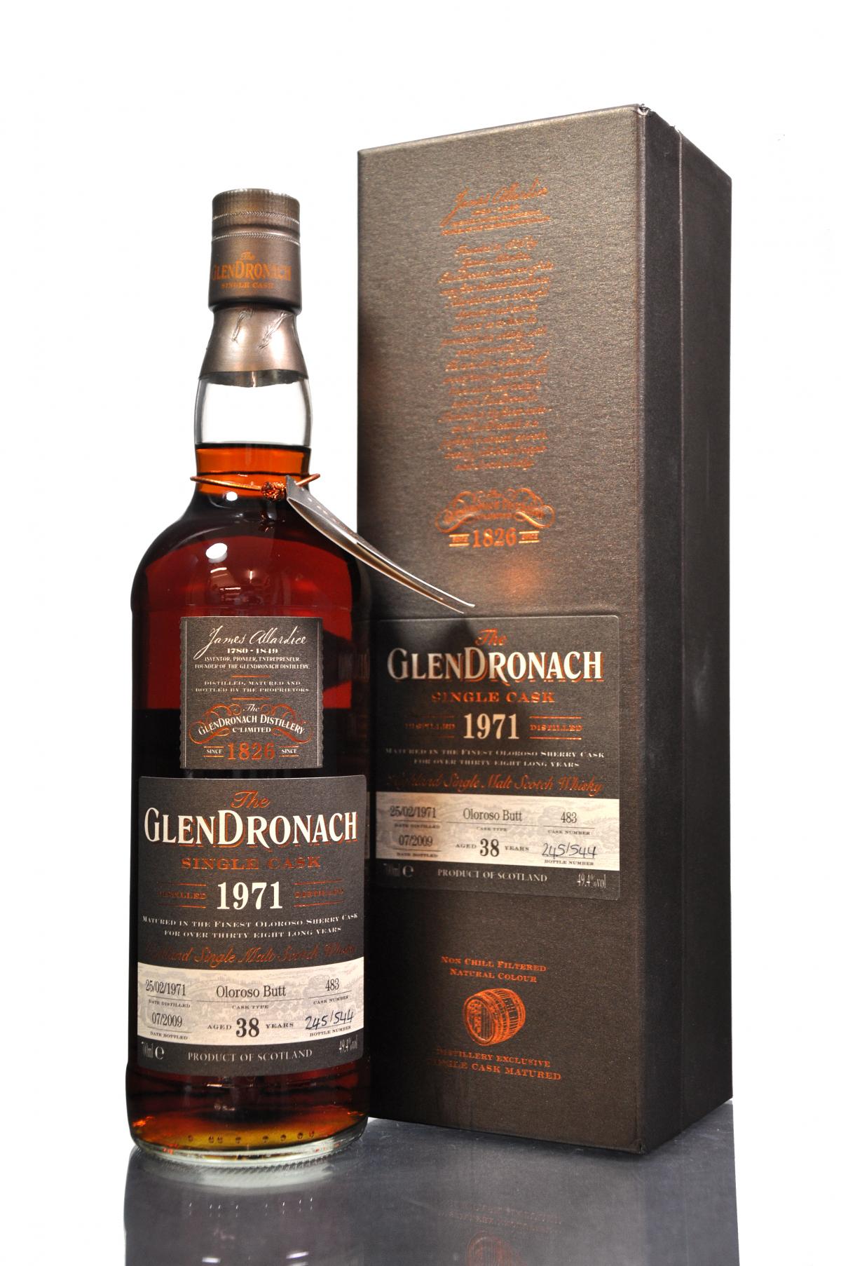 Glendronach 1971-2009 - 38 Year Old - Single Cask 483 - Batch 1