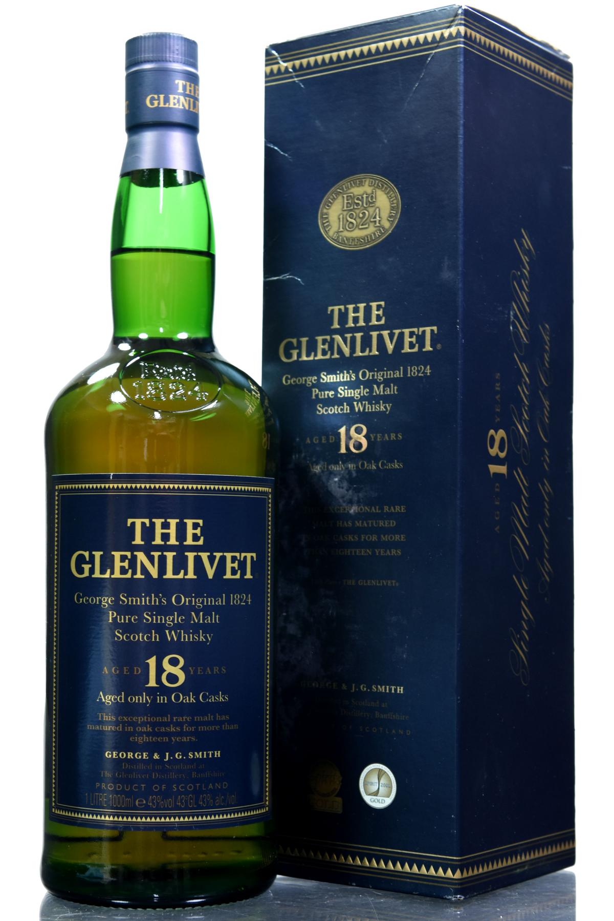 Glenlivet 18 Year Old - Circa 2000 - 1 Litre