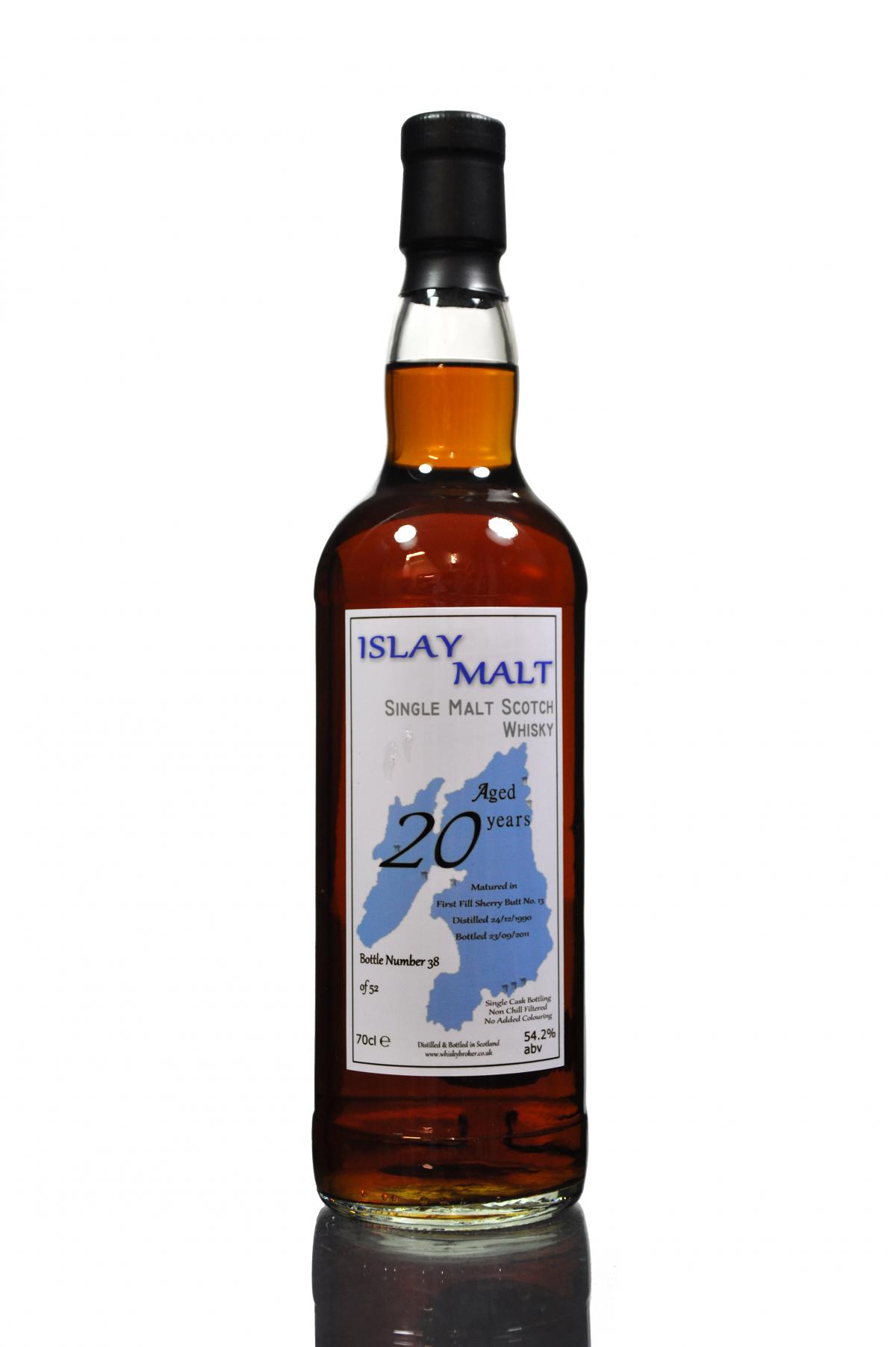 Islay Malt 1990 - 20 Year Old - Cask 13 - 52 Bottles Only