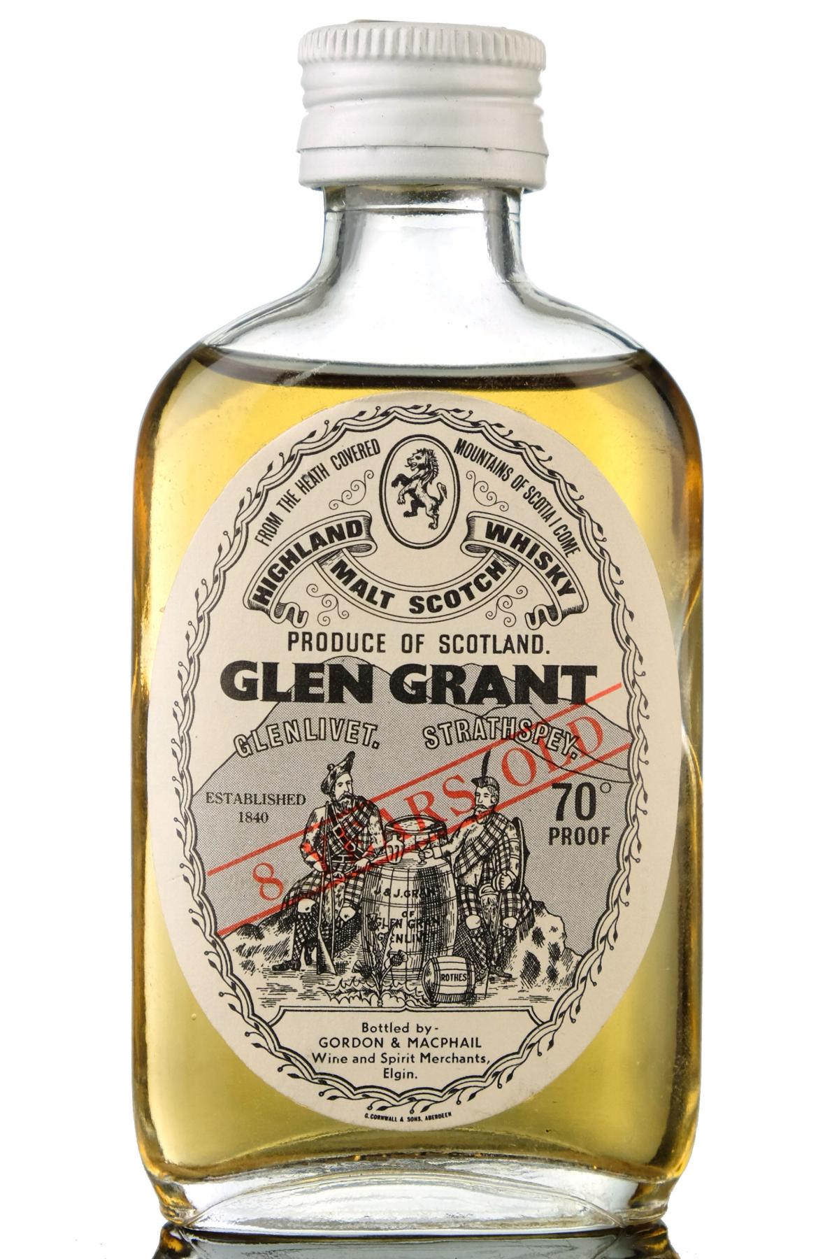 Glen Grant 8 Year Old - 70 Proof - Gordon & MacPhail Miniature