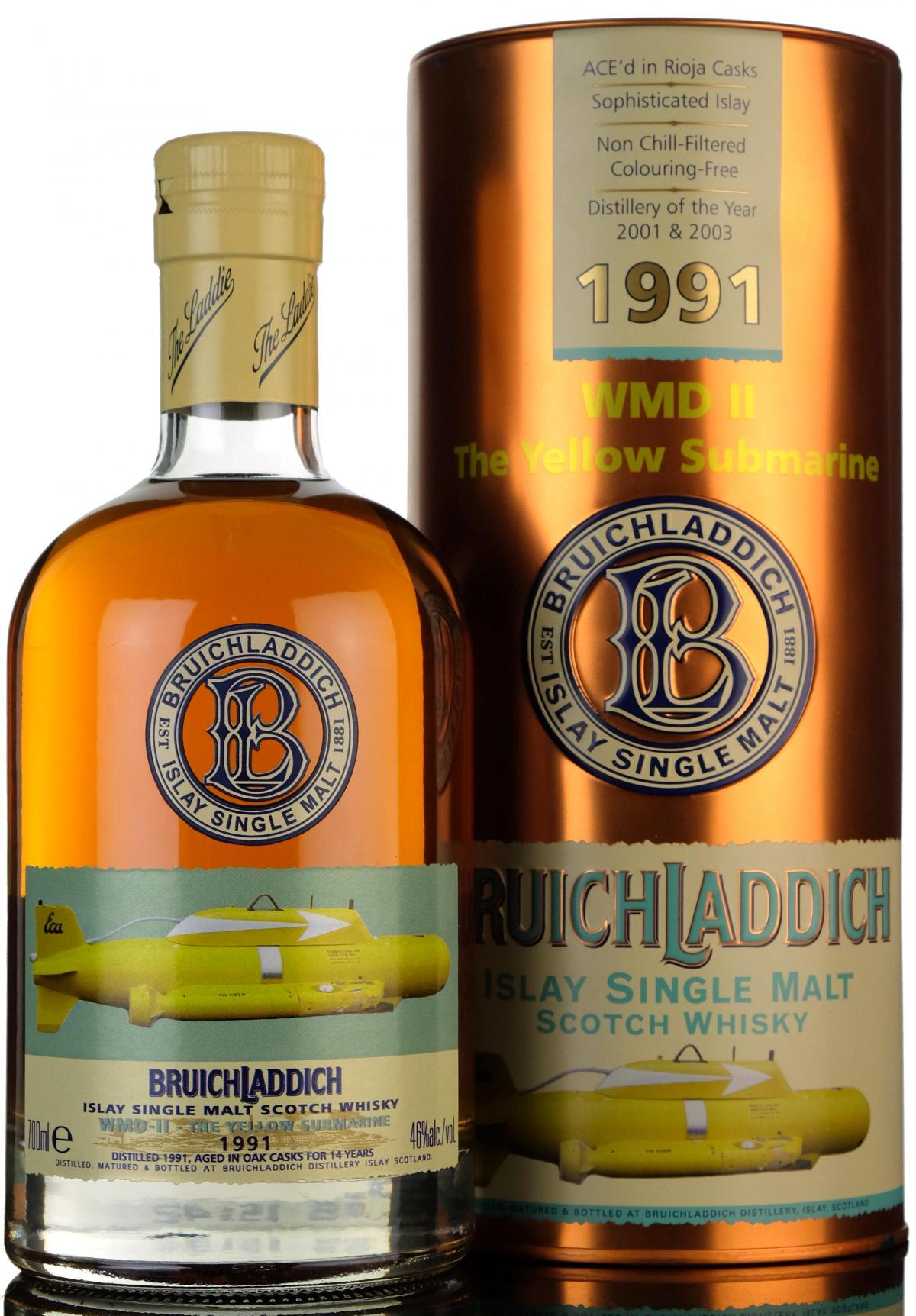 Bruichladdich 1991-2007 Yellow Submarine - WMD 2