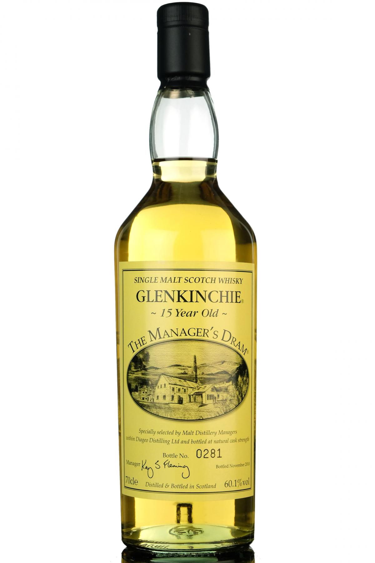 Glenkinchie 15 Year Old - Managers Dram 2010