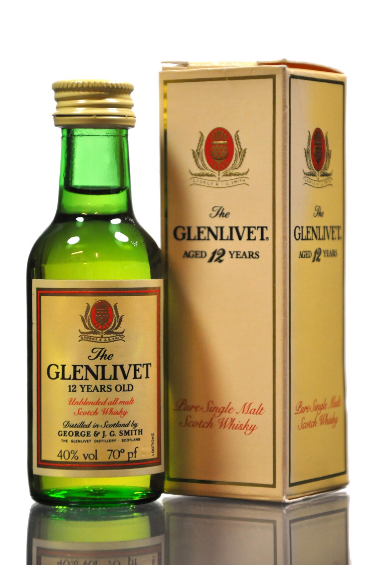 Glenlivet 12 Year Old - Unblended Miniature