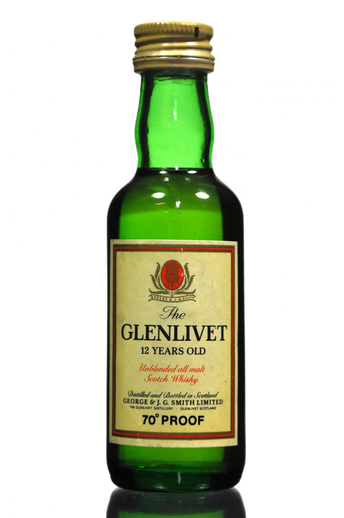 Glenlivet 12 Year Old - Unblended Miniature