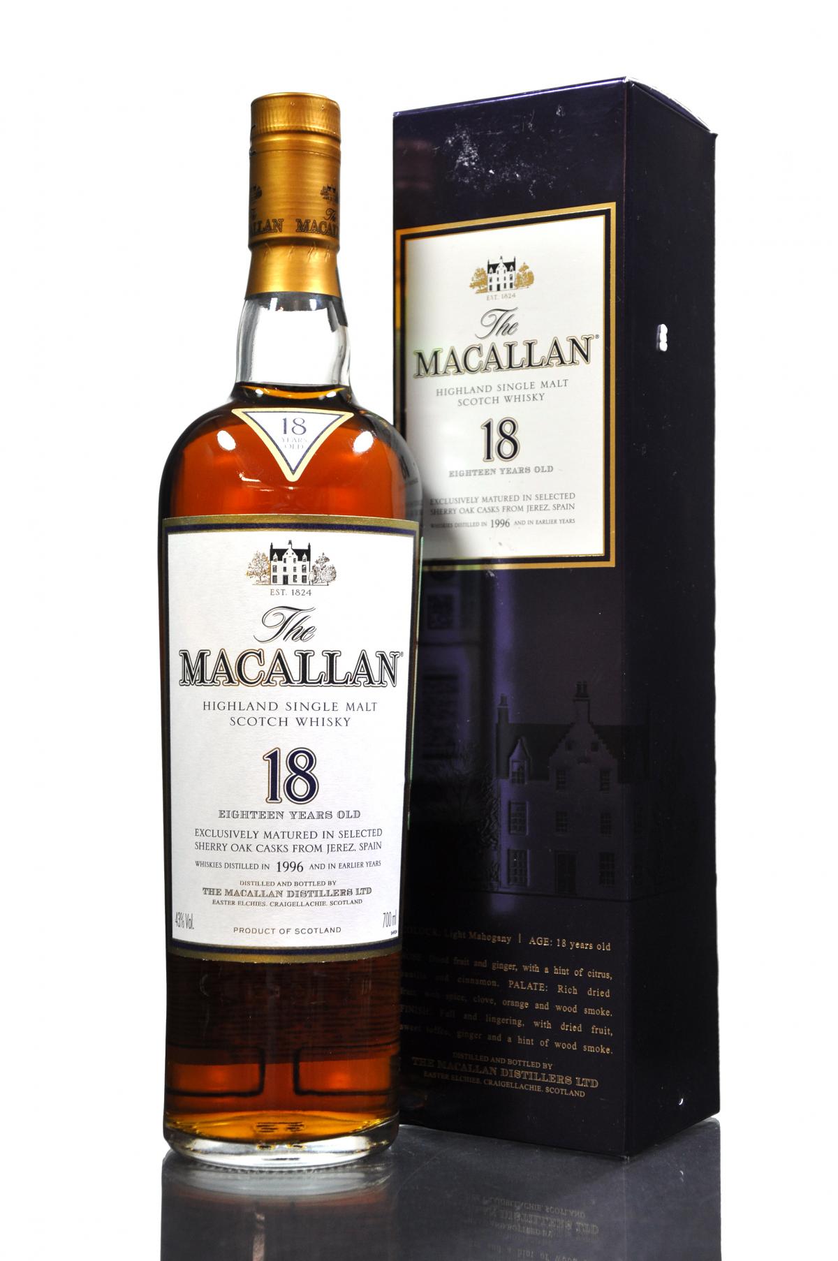 Macallan 1996 - 18 Year Old - Sherry Cask
