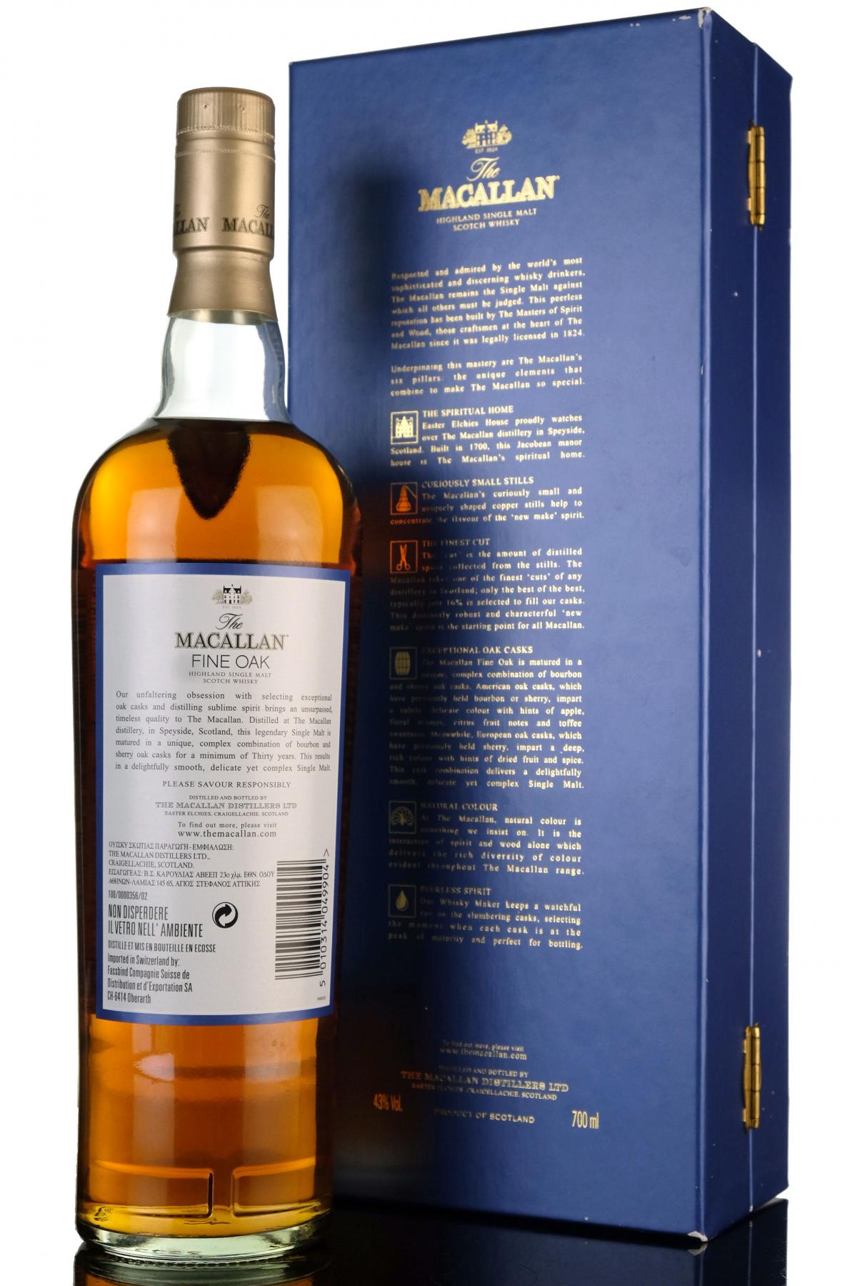 Macallan 30 Year Old - Fine Oak