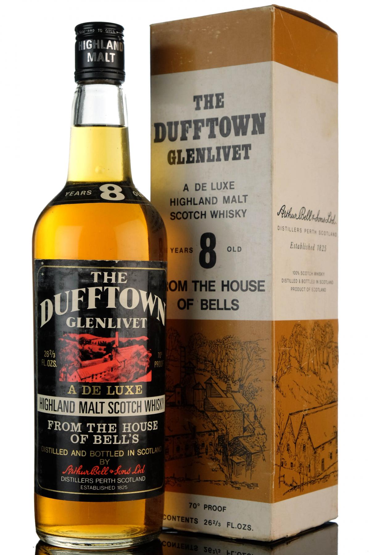 Dufftown-Glenlivet 8 Year Old - De Luxe - 1970s