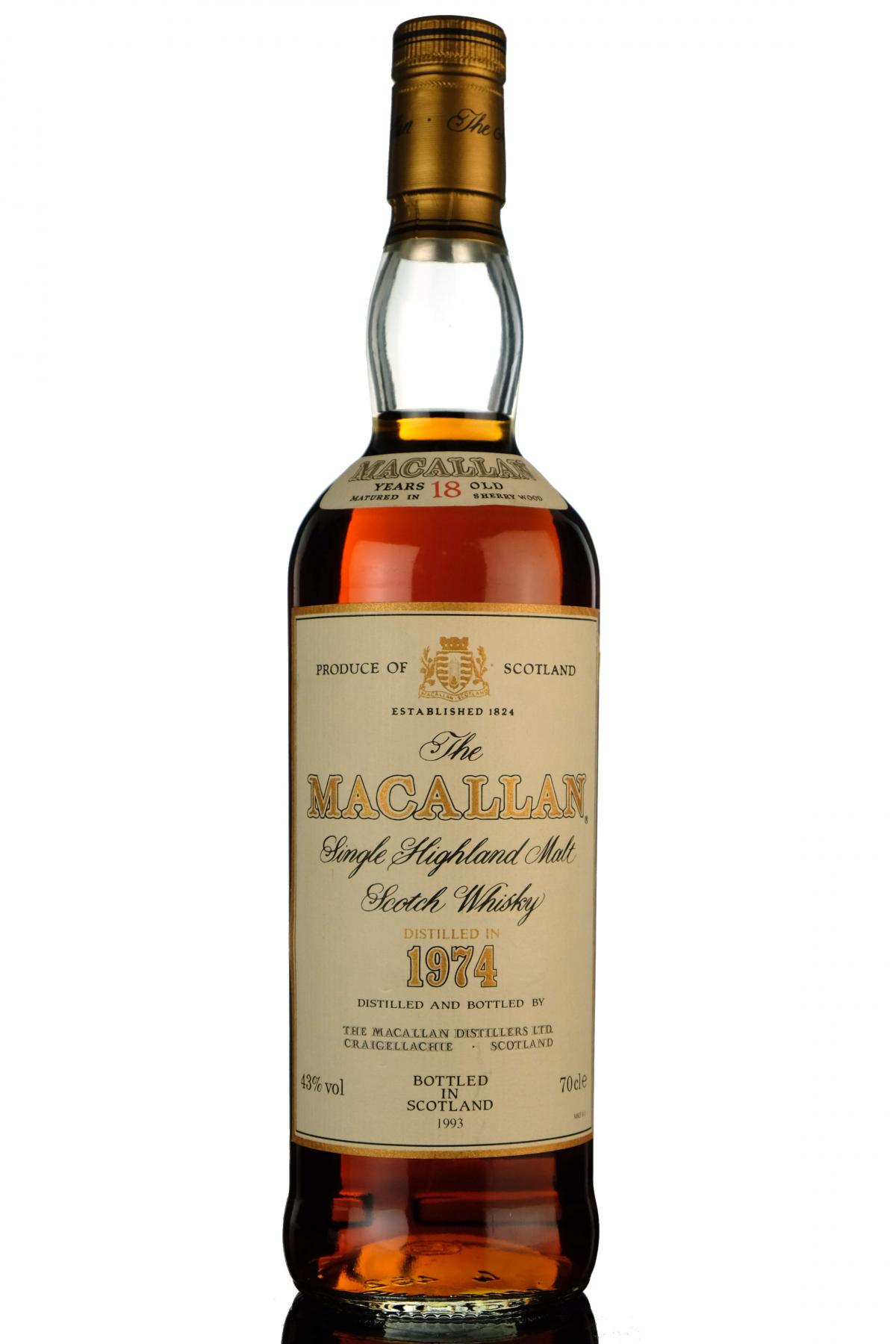 Macallan 1974-1993 - 18 Year Old