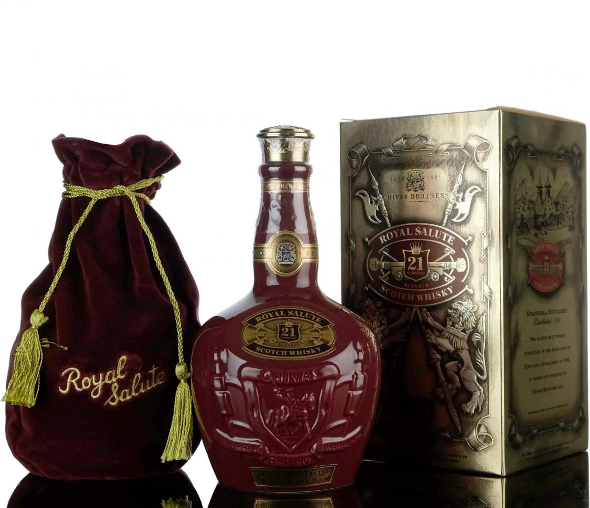 Royal Salute 21 Year Old - Burgundy Decanter