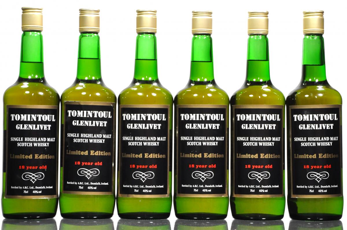 6 x Tomintoul-Glenlivet 1967-1985 - 18 Year Old