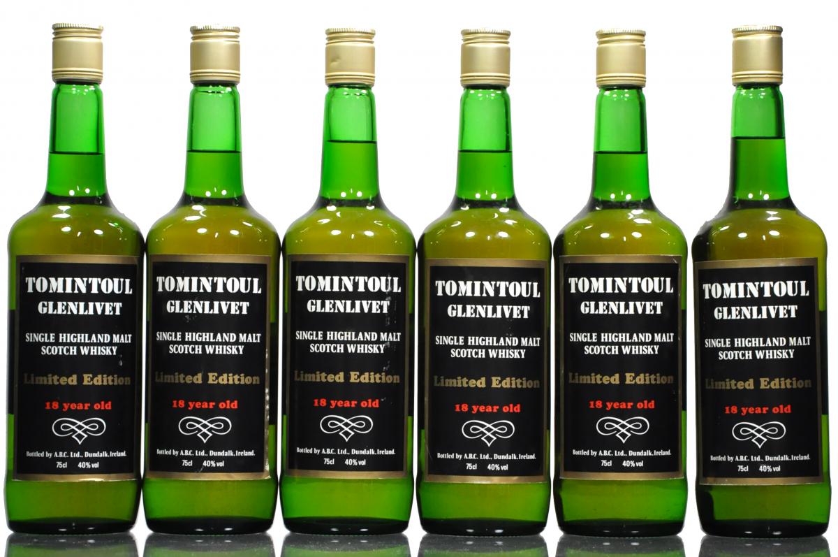 6 x Tomintoul-Glenlivet 1967-1985 - 18 Year Old