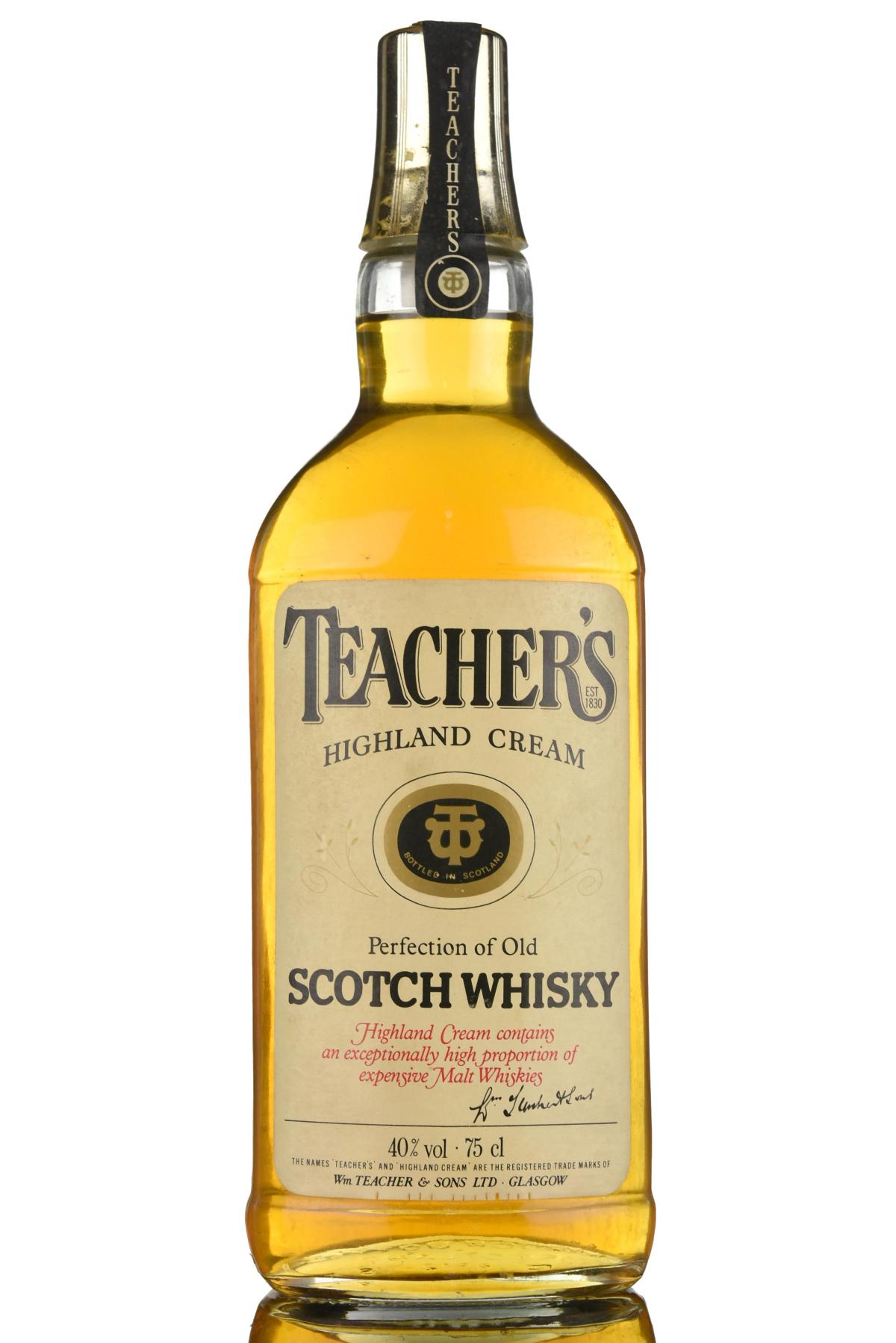 Teachers Highland Cream - 1980s